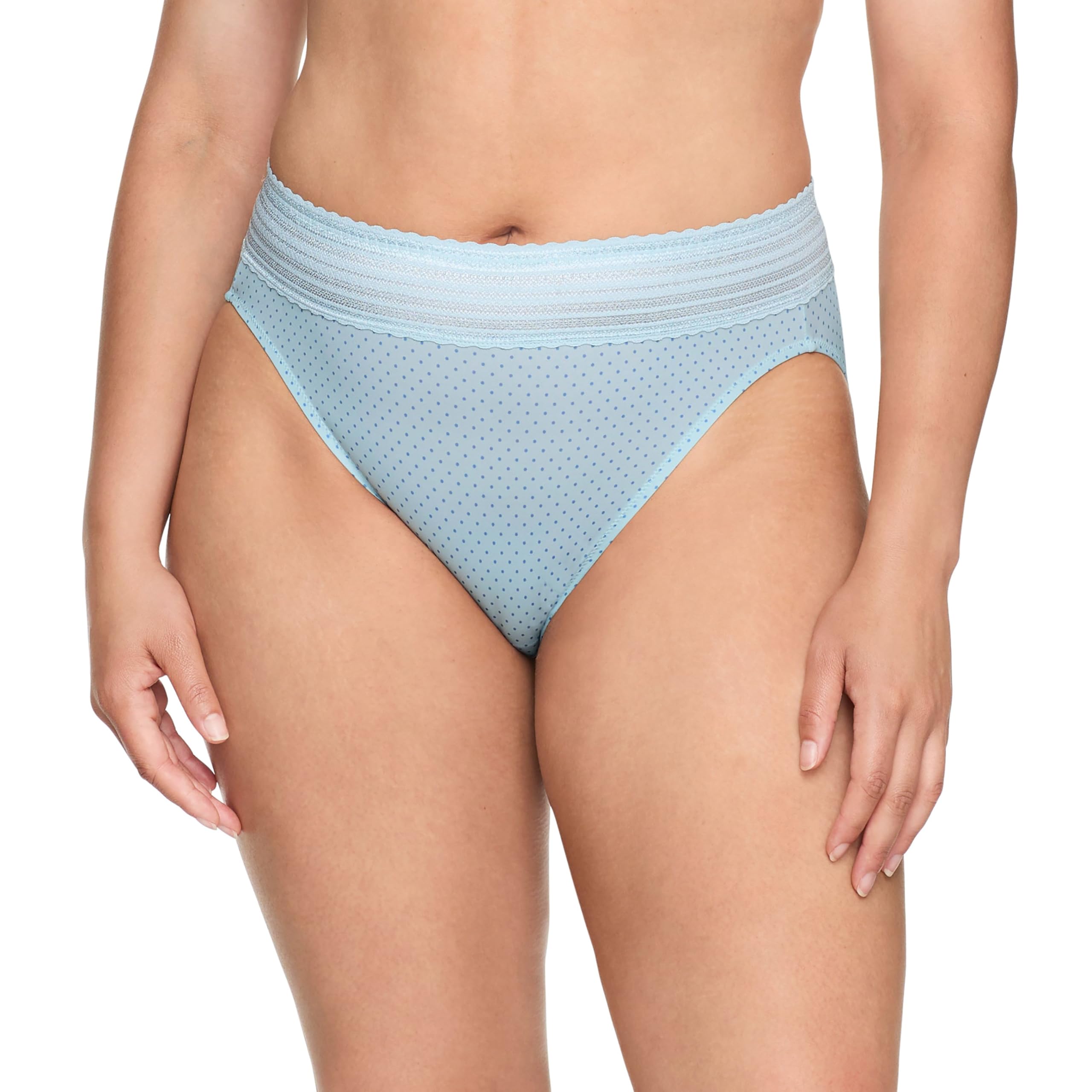 Warner's Women's No Pinching, No Problems Dig-Free Comfort Waist with Lace Microfiber Hi-Cut 5109J
