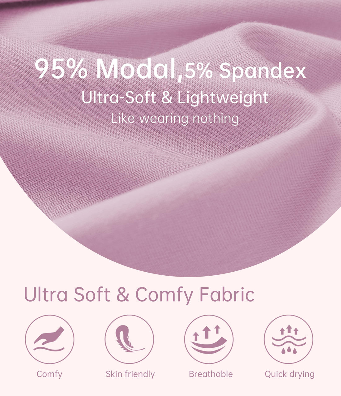 ANLIQI Modal Hipster Underwear Women Soft Moisture Wicking Panties 3/6 Pack