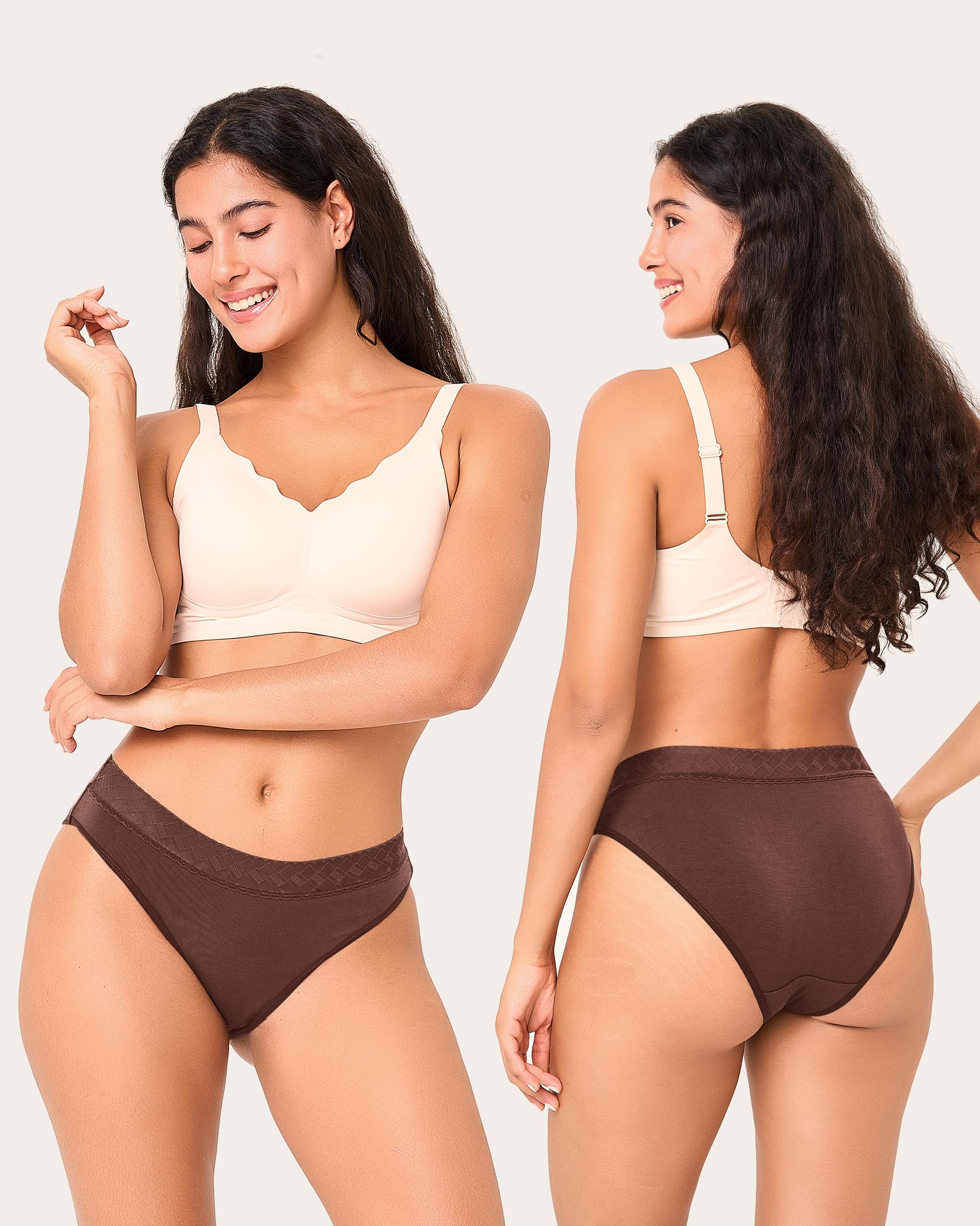 BAMBOO COOL Womens Underwear Bikini Underpants Hipster Ladies Panties Soft Stretch Breathable Panties for Women, 5-Pack