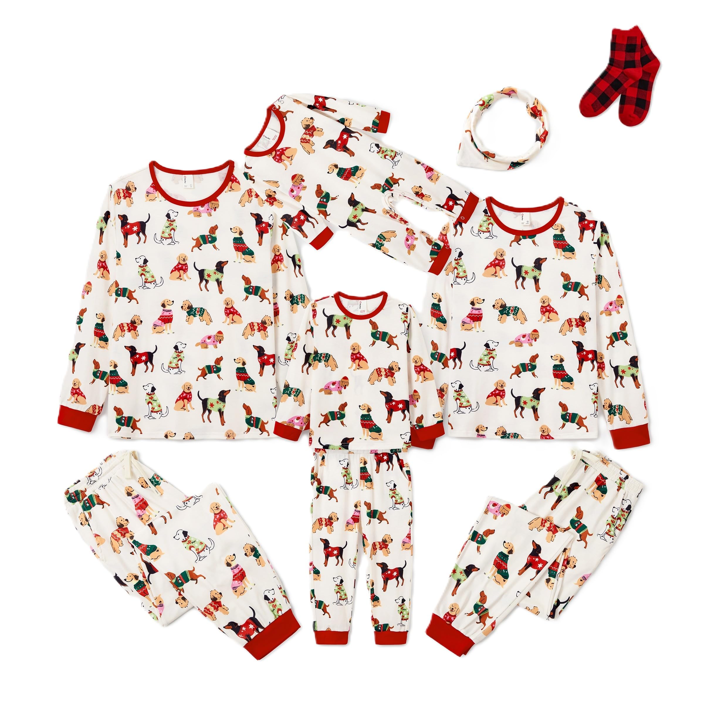 PATPAT Family Christmas Pajamas Matching Sets : Holiday Sleepwear Xmas PJS