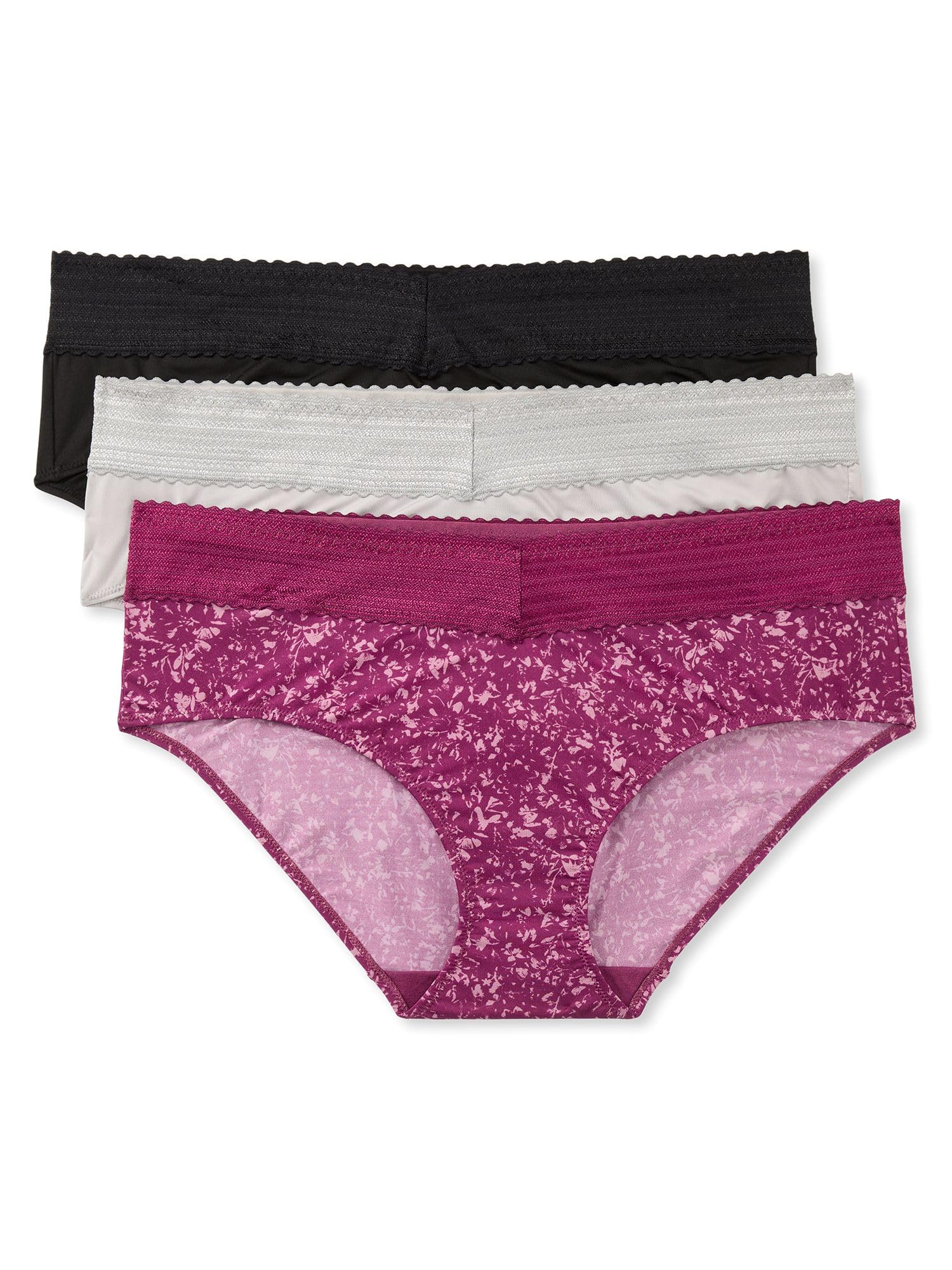 Warner's womens Blissful Benefits No Muffin 3 Pack Hipster Panties