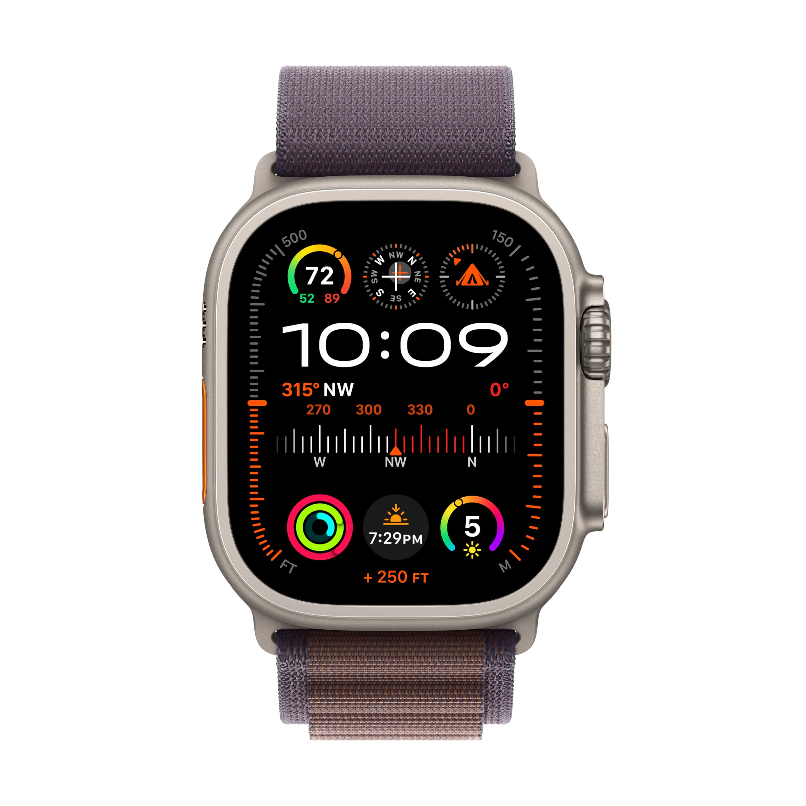 Apple Watch Ultra 2 [GPS + Cellular, 49mm] - Titanium Case with Blue Ocean Band, One Size (Renewed)