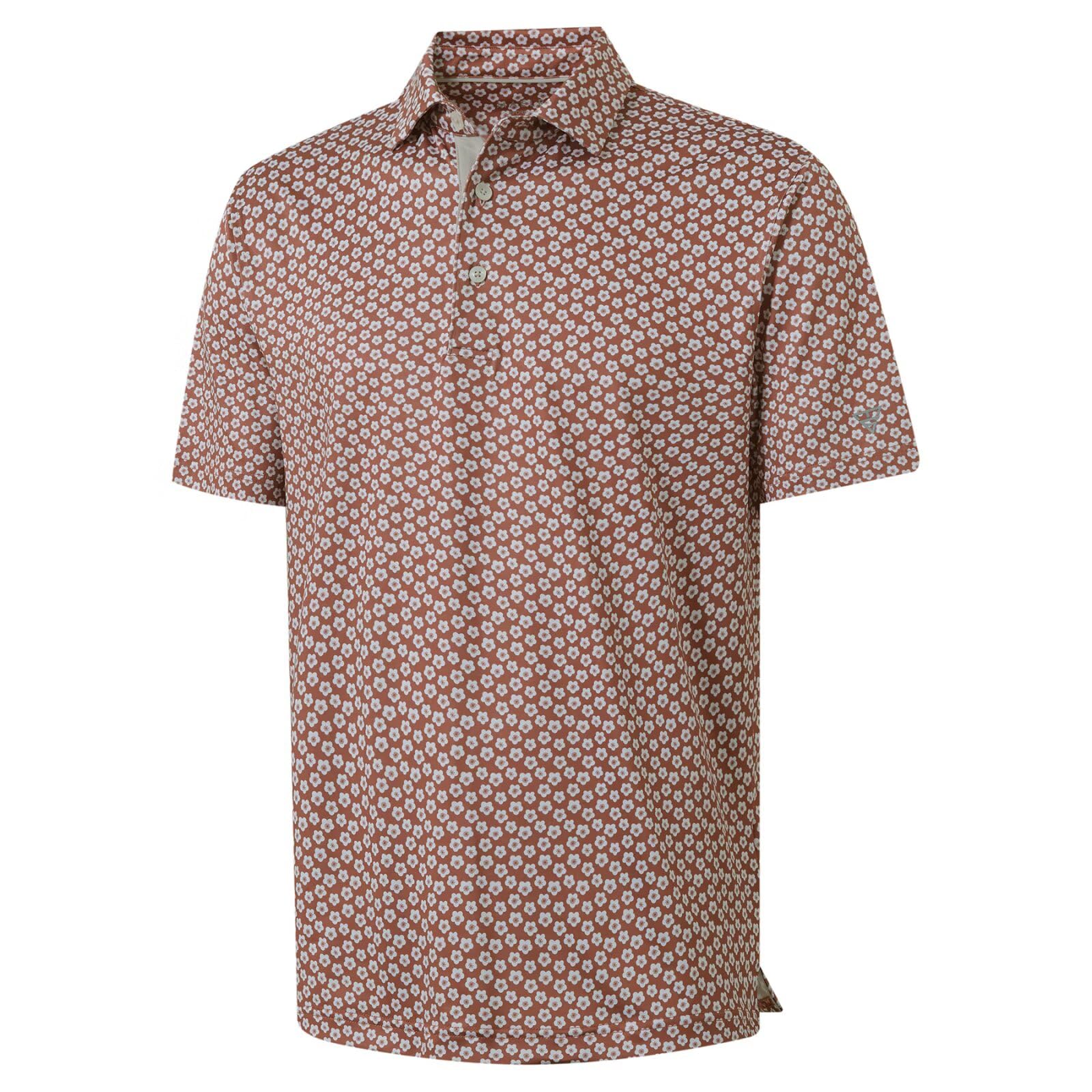 M MAELREG Mens Golf Shirt Print Performance Moisture Wicking Dry Fit Short Sleeve Casual Collared Polo Shirts for Men