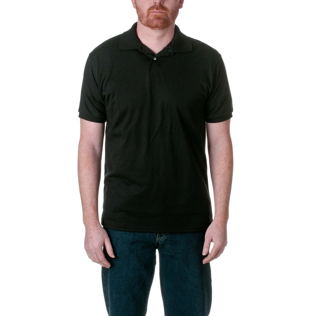 Hanes EcoSmart Men's Polo Shirt, Cotton Jersey