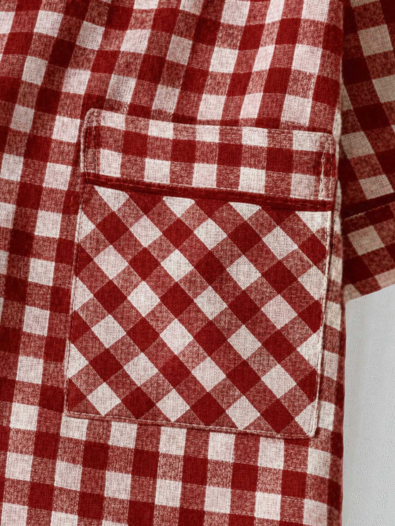 Verdusa Pajamas Sets 2 Piece Gingham Cute Button Down Shirts with Shorts