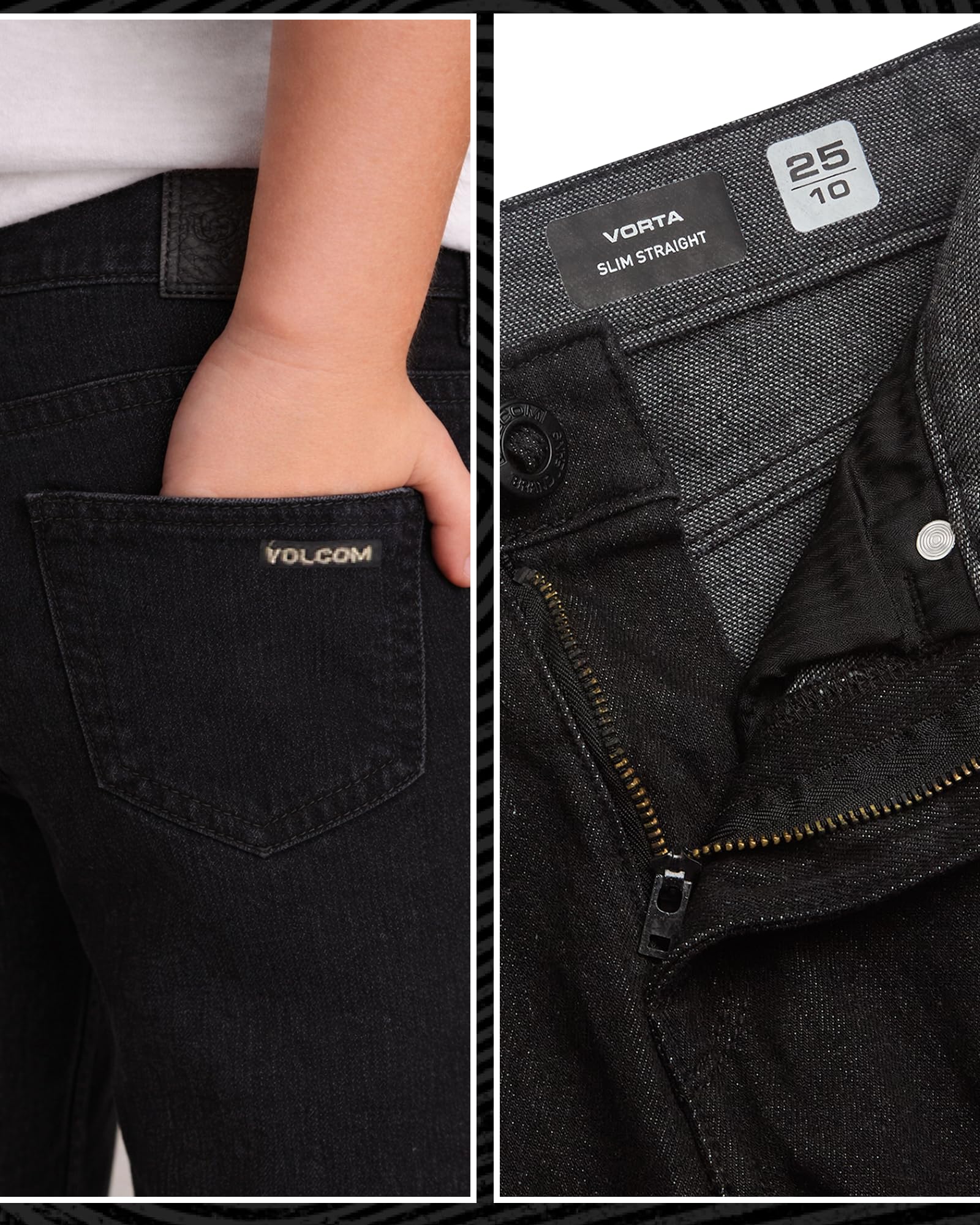Volcom Boys' Regular Fit Pull-On Denim Jeans, 5-Pocket Style | Relaxed Comfort That Moves with Growing Kids, a Classic Timeless Look for School, Weekends or Everyday Wear