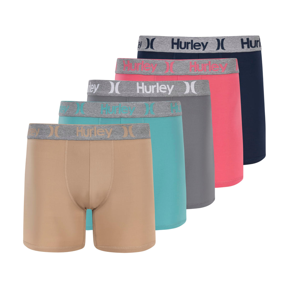Hurley mens 5 Pack Stretch Boxer Briefs