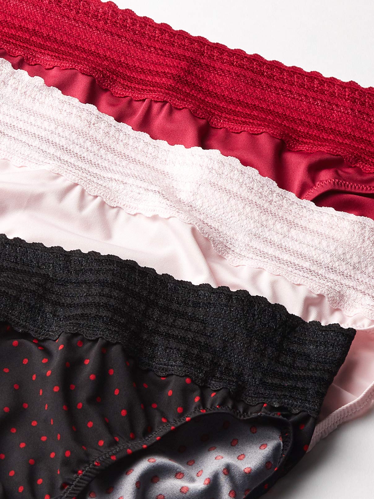 Warner's Women's Blissful Benefits No Muffin Top Micro Hi-cut Panties With Lace Multipack