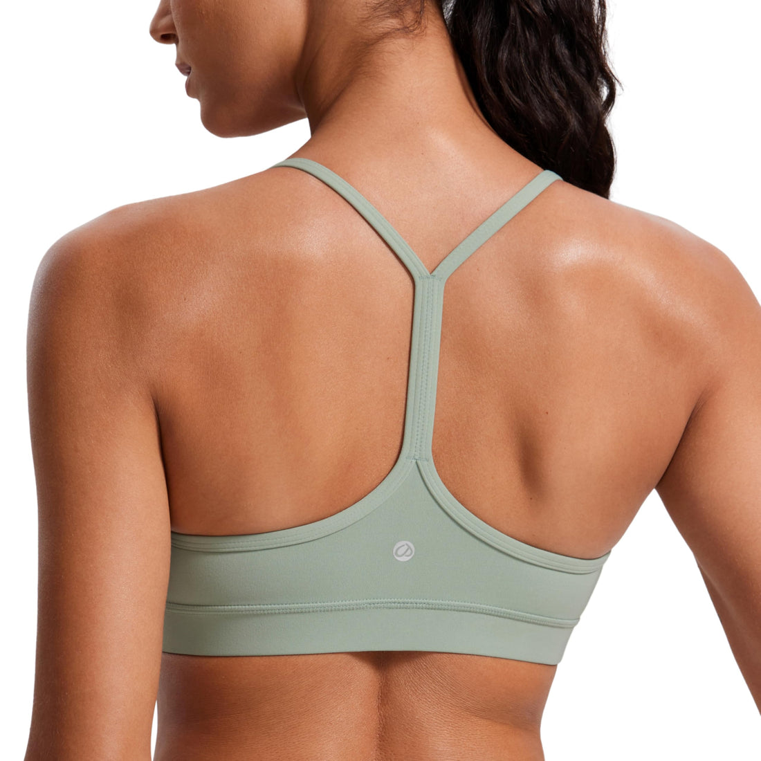 CRZ YOGA Butterluxe Y Back Sports Bras | Light Support, Removable Pads, Yoga, Extremely Soft, Scoop Neck, Spaghetti Strap, for Women