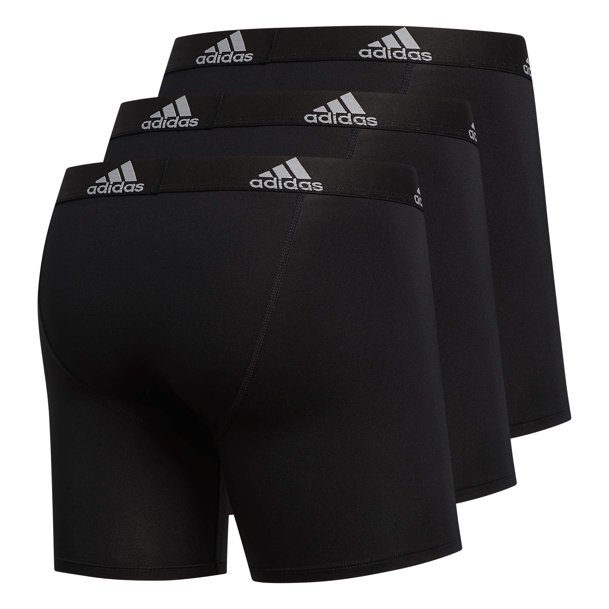 adidas Men's Microfiber Boxer Briefs Underwear (Multipack) Athletic Stretch-Fit