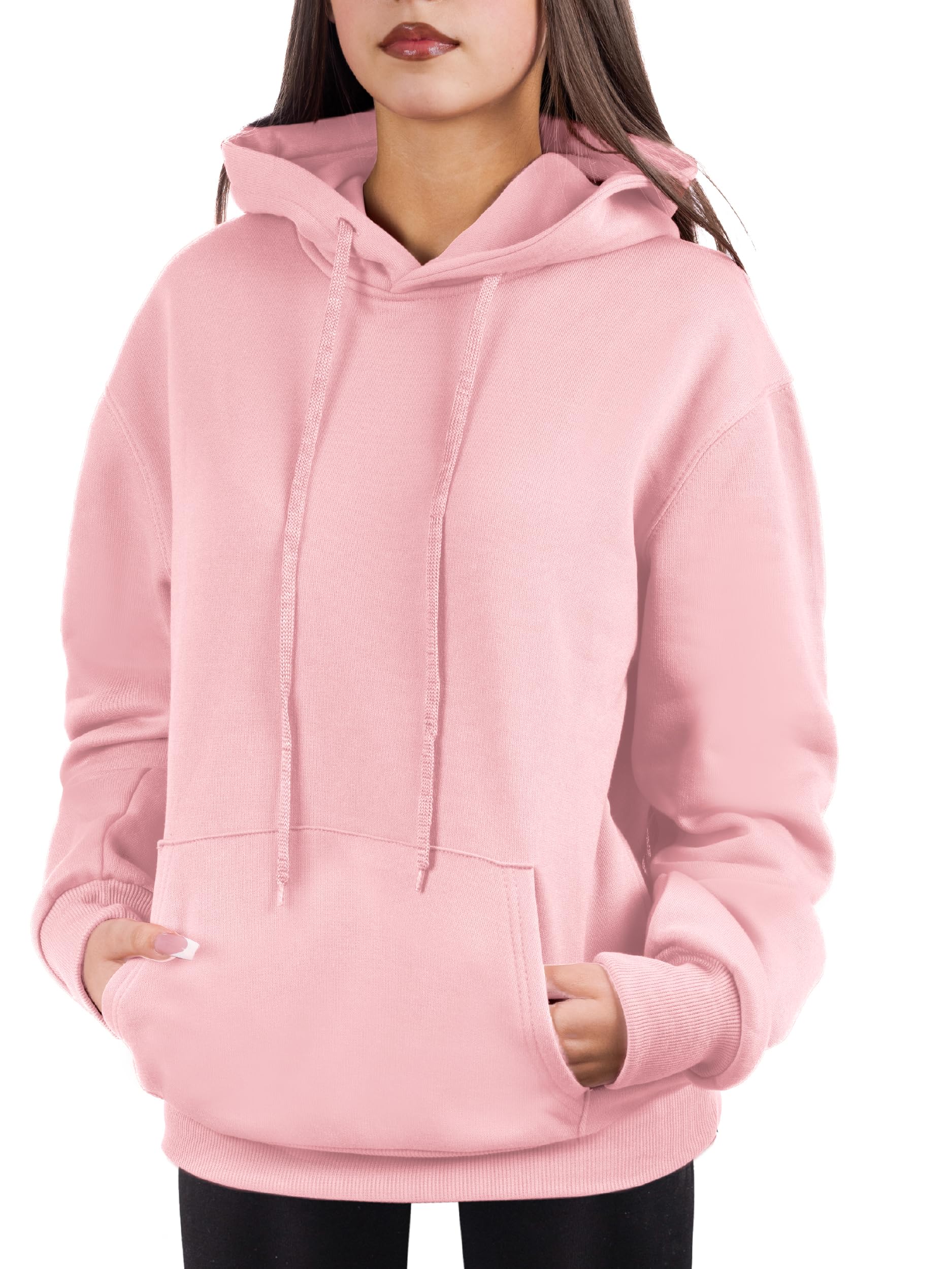 Oversized Pullover Hoodie for Women Soft Fleece Cotton Blend, Cozy Everyday Sweatshirt