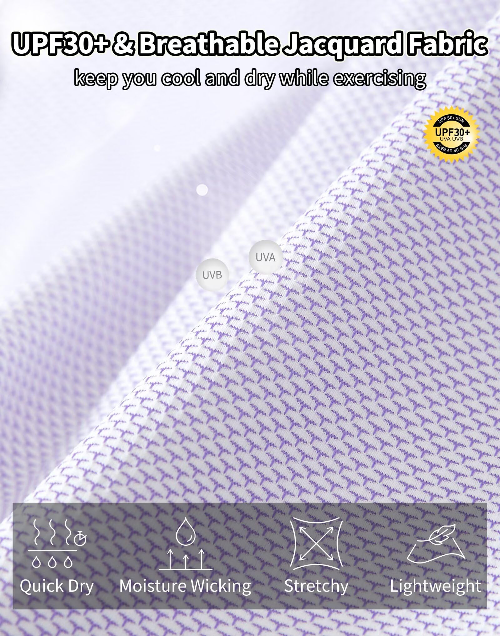 M MAELREG Mens Golf Shirts Short Sleeve Performance Moisture Wicking Dry Fit Collared Jacquard Polo Shirts for Men
