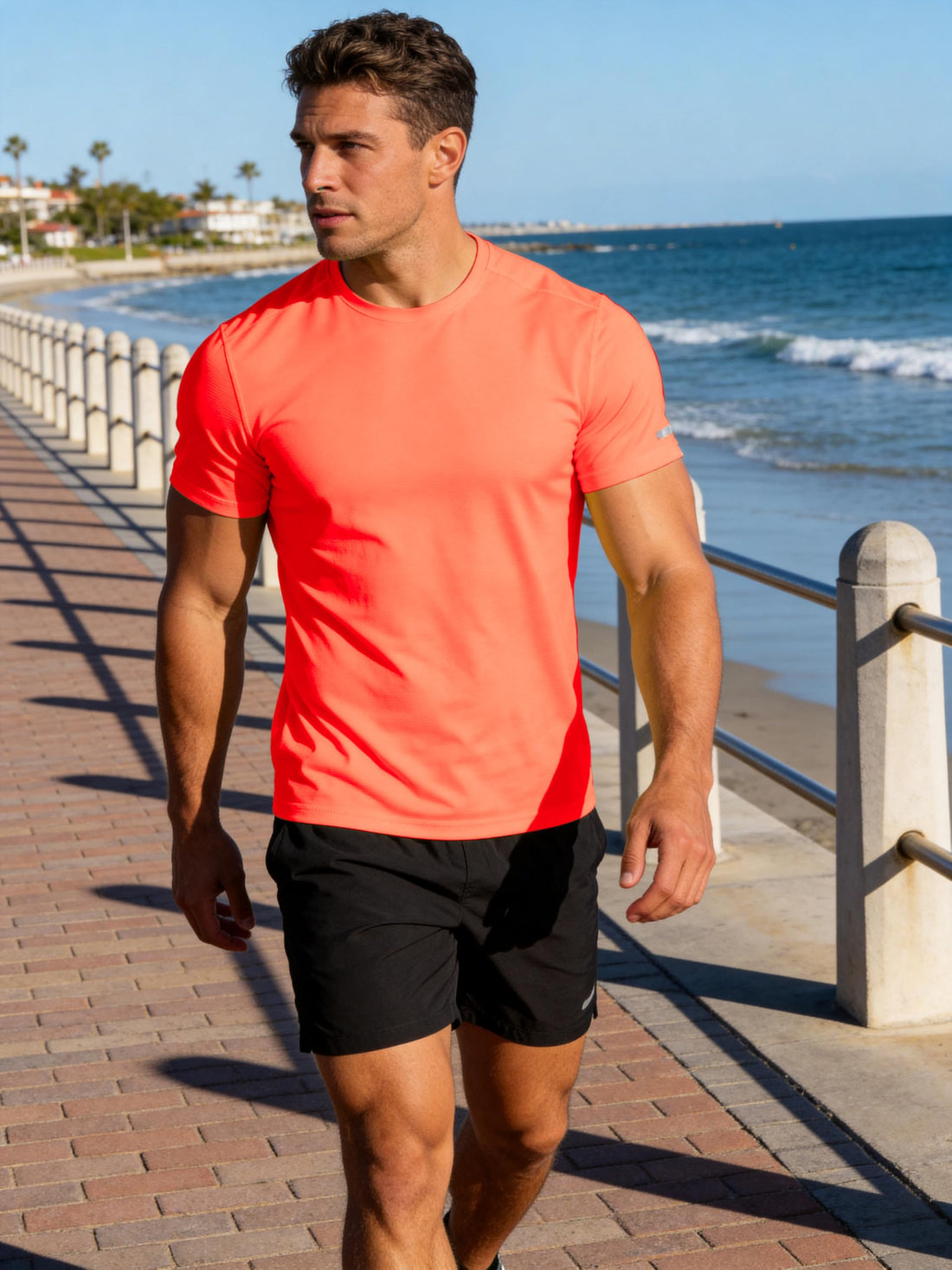 Workout Shirts Men Moisture Wicking Quick Dry Running Short Sleeve | Breathable high elasticity gym activewear tee durable lightweight athletic fit performance tshirt