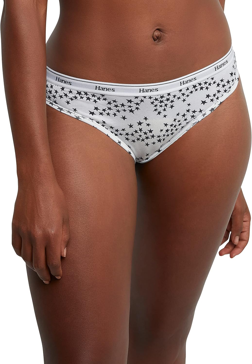 Hanes Women's Originals Bikini Panties, Breathable Stretch Cotton Underwear, Assorted, 6-pack