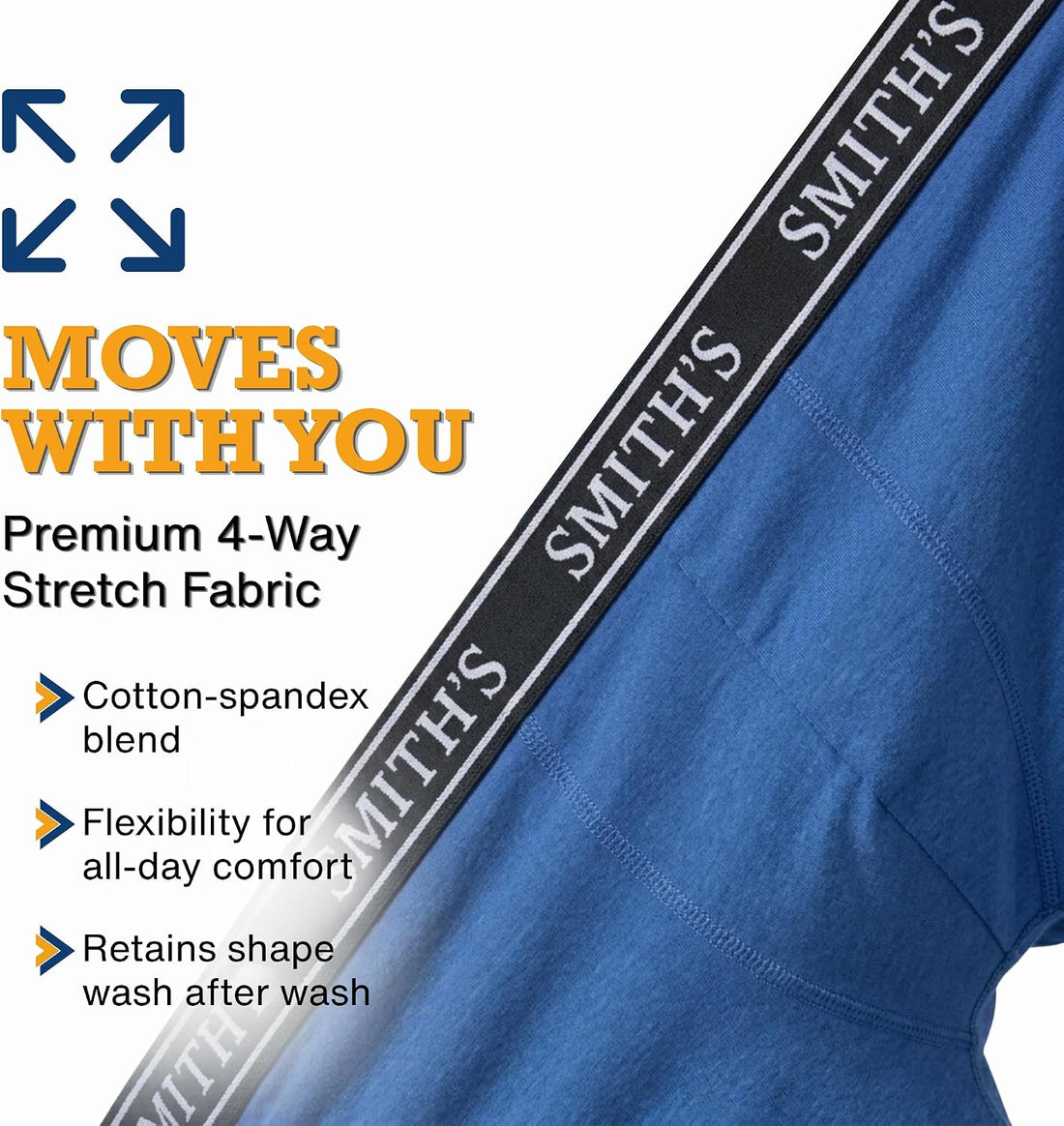 Smiths Mens Underwear 7 Pack Mens Boxer Briefs for Men Soft Cotton Stretch