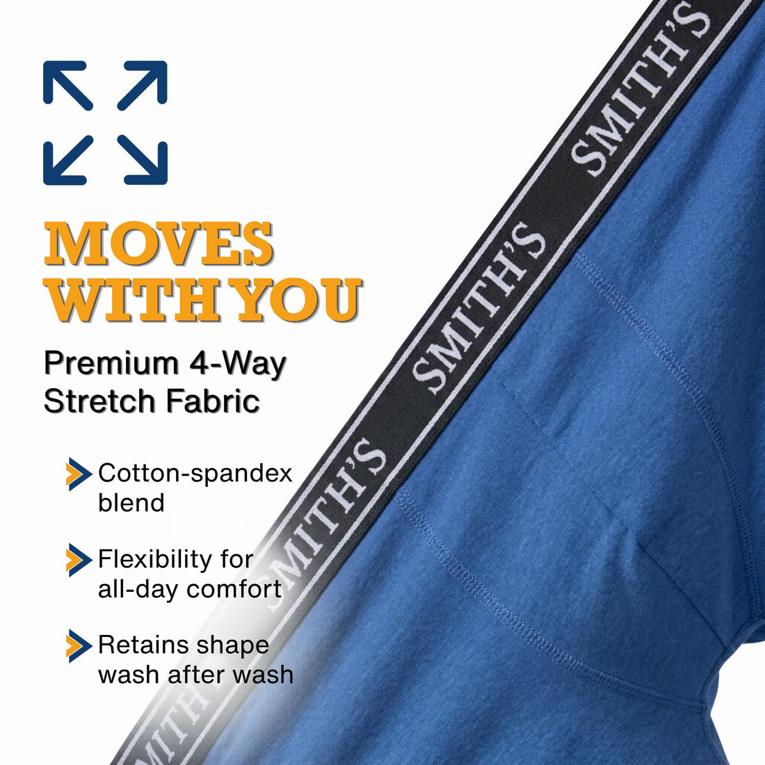 Smiths Mens Underwear 7 Pack Mens Boxer Briefs for Men Soft Cotton Stretch
