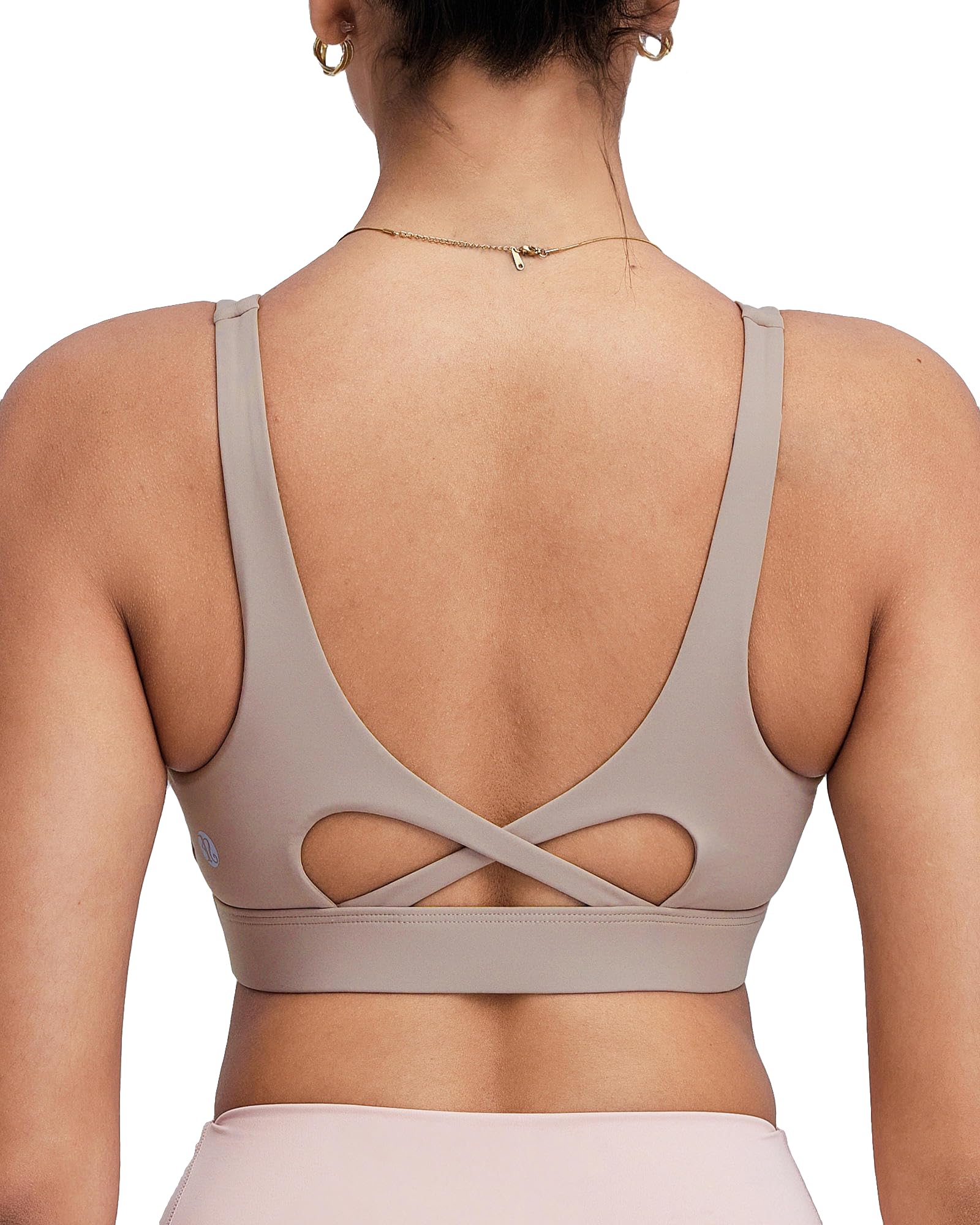 RUNNING GIRL Sports Bra for Women High Support, Molded Cup High Impact Sports Bras with Sewn in Pads Workout Running Bra