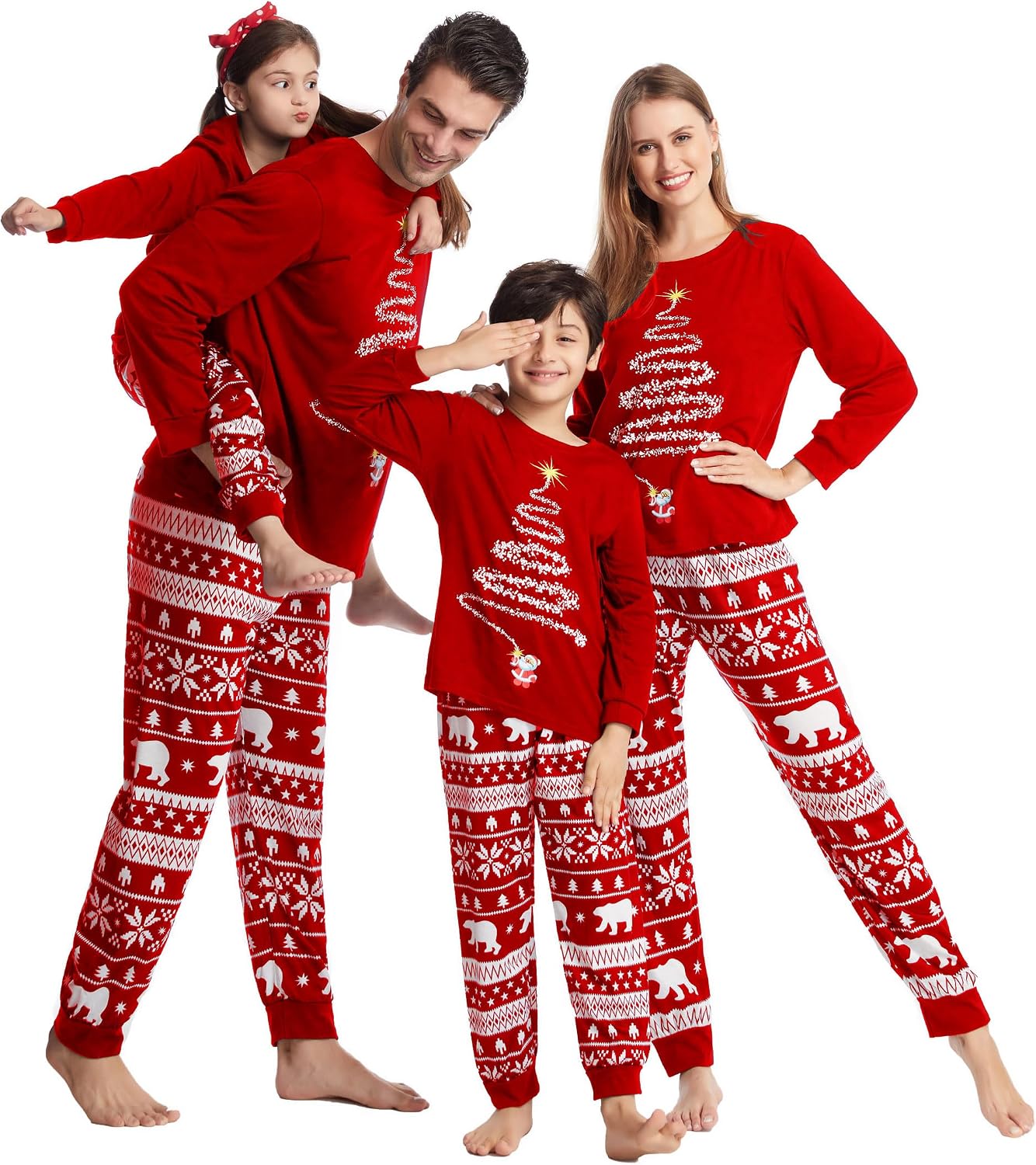 Family Christmas Pajamas Matching sets,Matching Christmas Pajamas Set for family,Womens Sleepwear, Xmas PJS Set