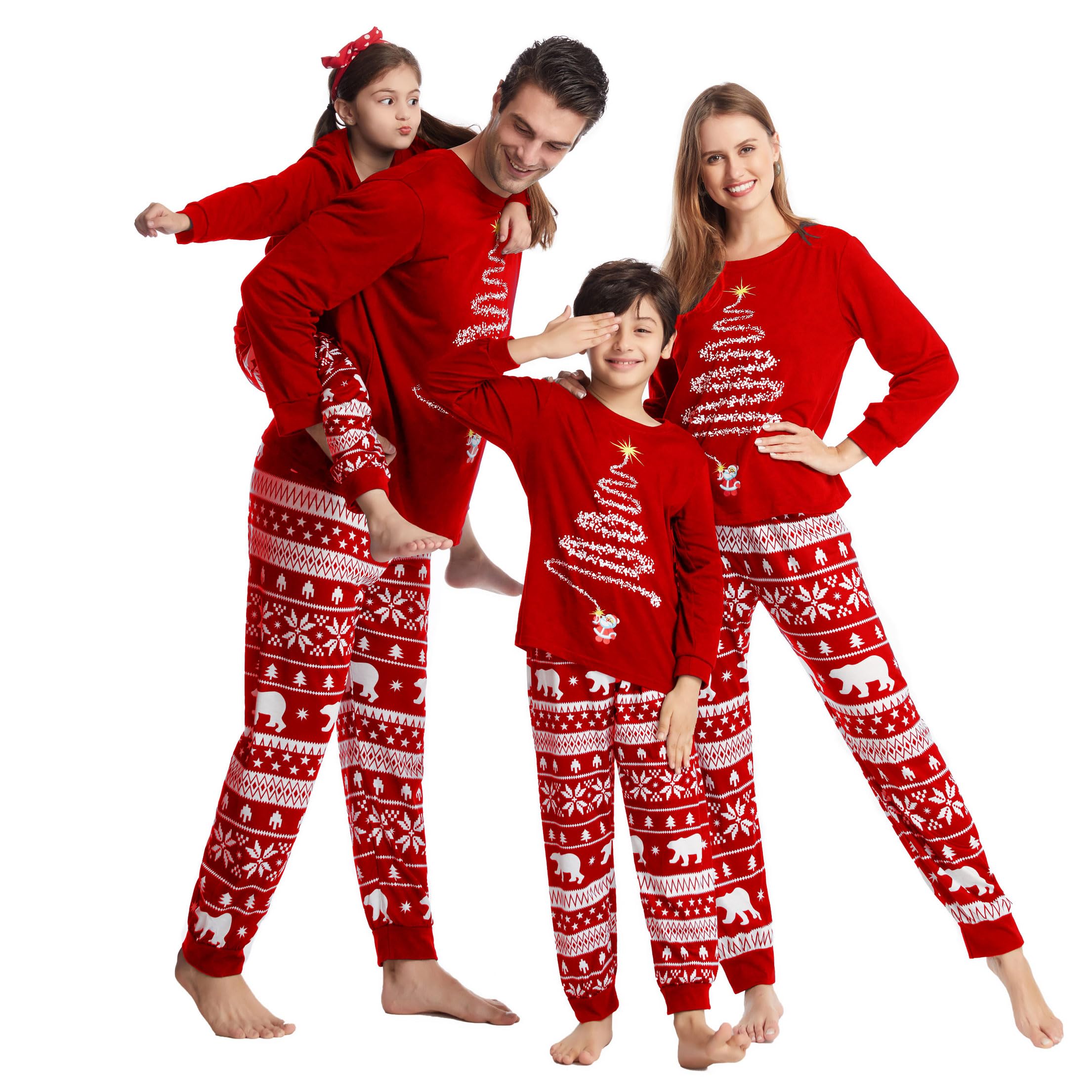 Family Christmas Pajamas Matching sets,Matching Christmas Pajamas Set for family,Womens Sleepwear, Xmas PJS Set