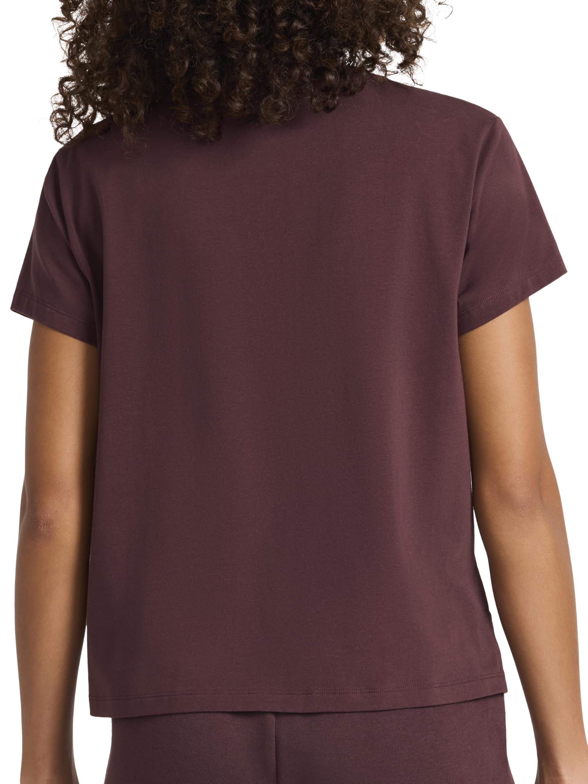 Reebok Women's Embroidery Hit Graphic Crewneck T-Shirt, Standard Fit, Lightweight Stretch Cotton Fabric