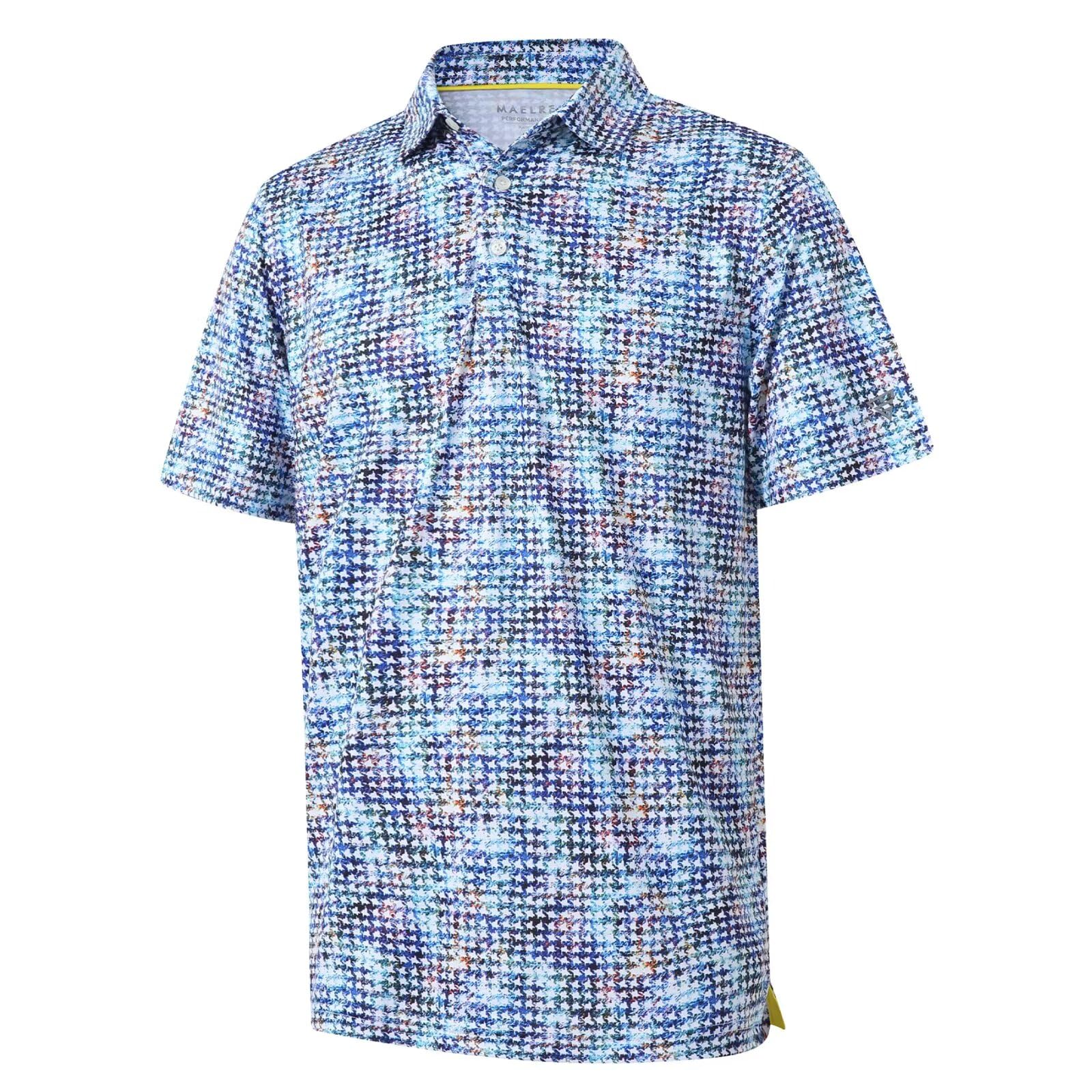 Golf Shirts for Men Dry Fit Short Sleeve Print Performance Moisture Wicking Polo Shirt