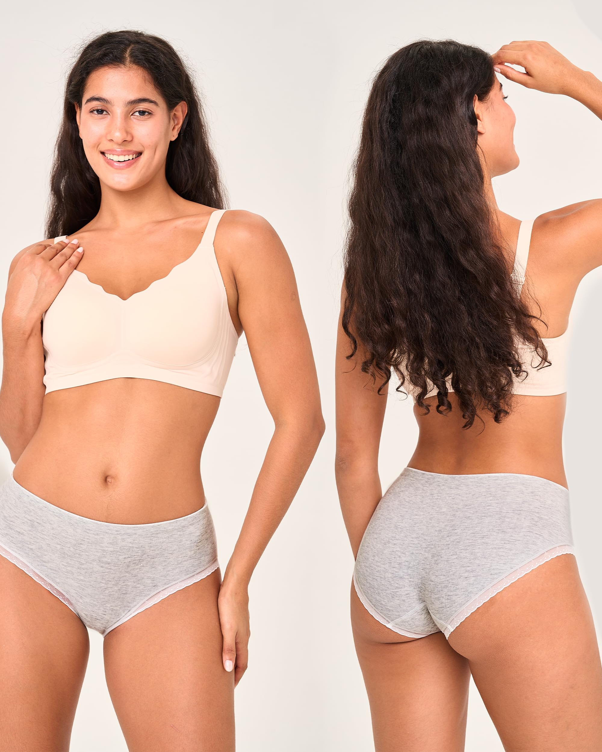BAMBOO COOL Women's Underwear Ladies Brief Seamless Panties Moisture Wicking Stretchy Full Coverage