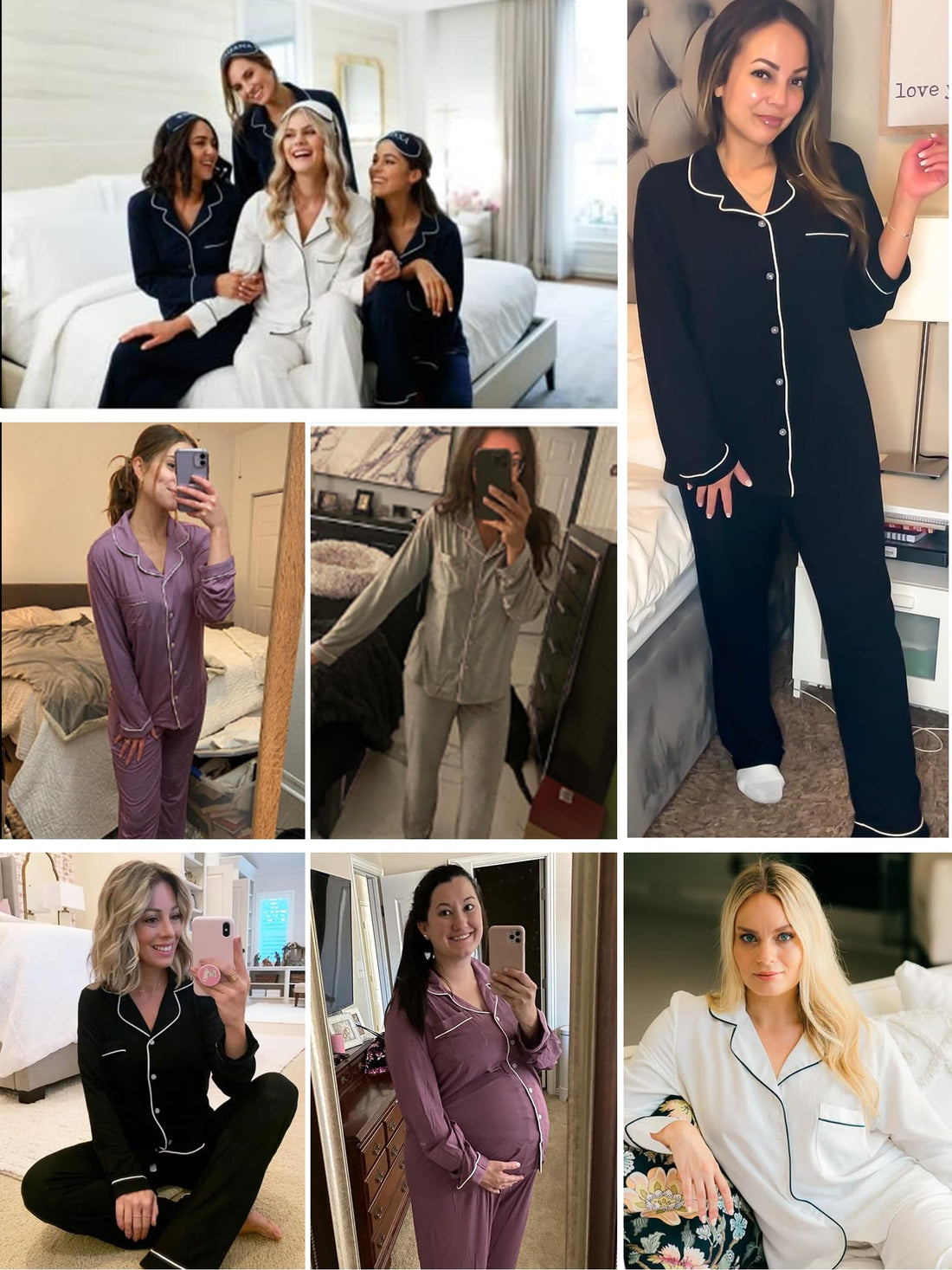 Button Up Pajamas for Women Long Sleeve Sleepwear Soft Loungewear Ladies Pjs Set XS-XXL