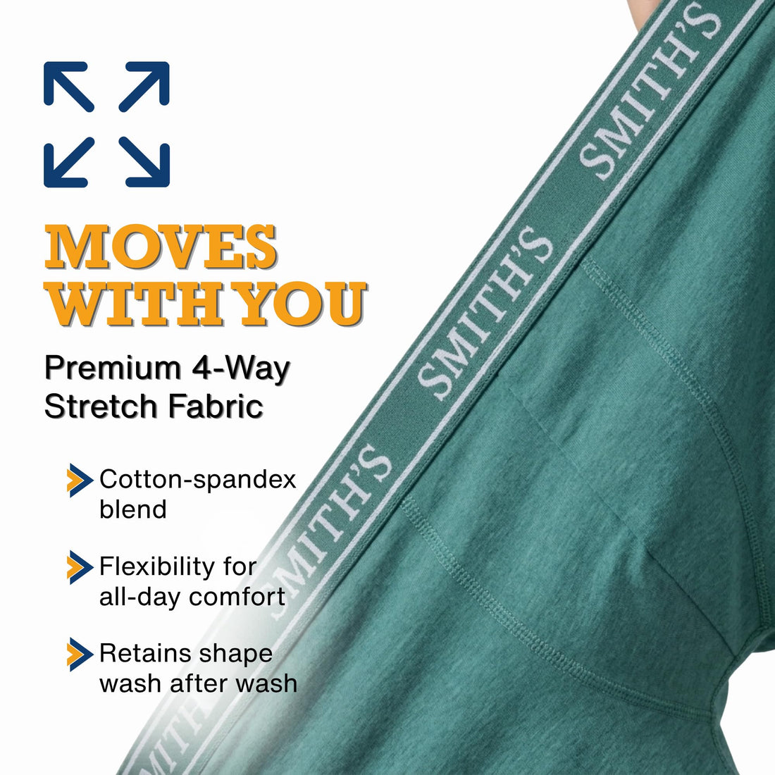 Smiths Mens Underwear 7 Pack Mens Boxer Briefs for Men Soft Cotton Stretch