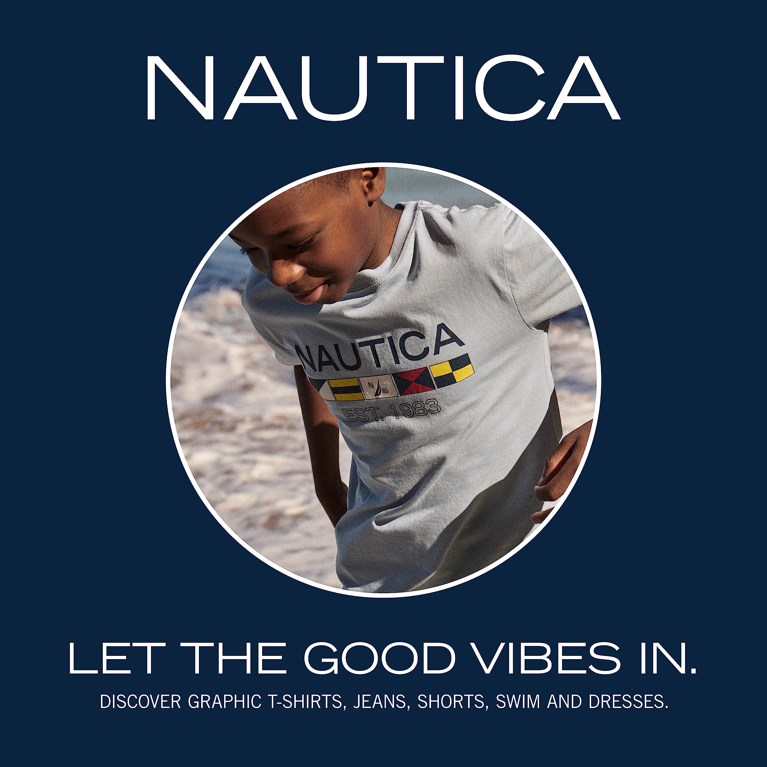 Nautica Boys' Classic Fit Straight Leg Denim Jeans, 5-Pocket Style, Zipper Fly & Button Closure