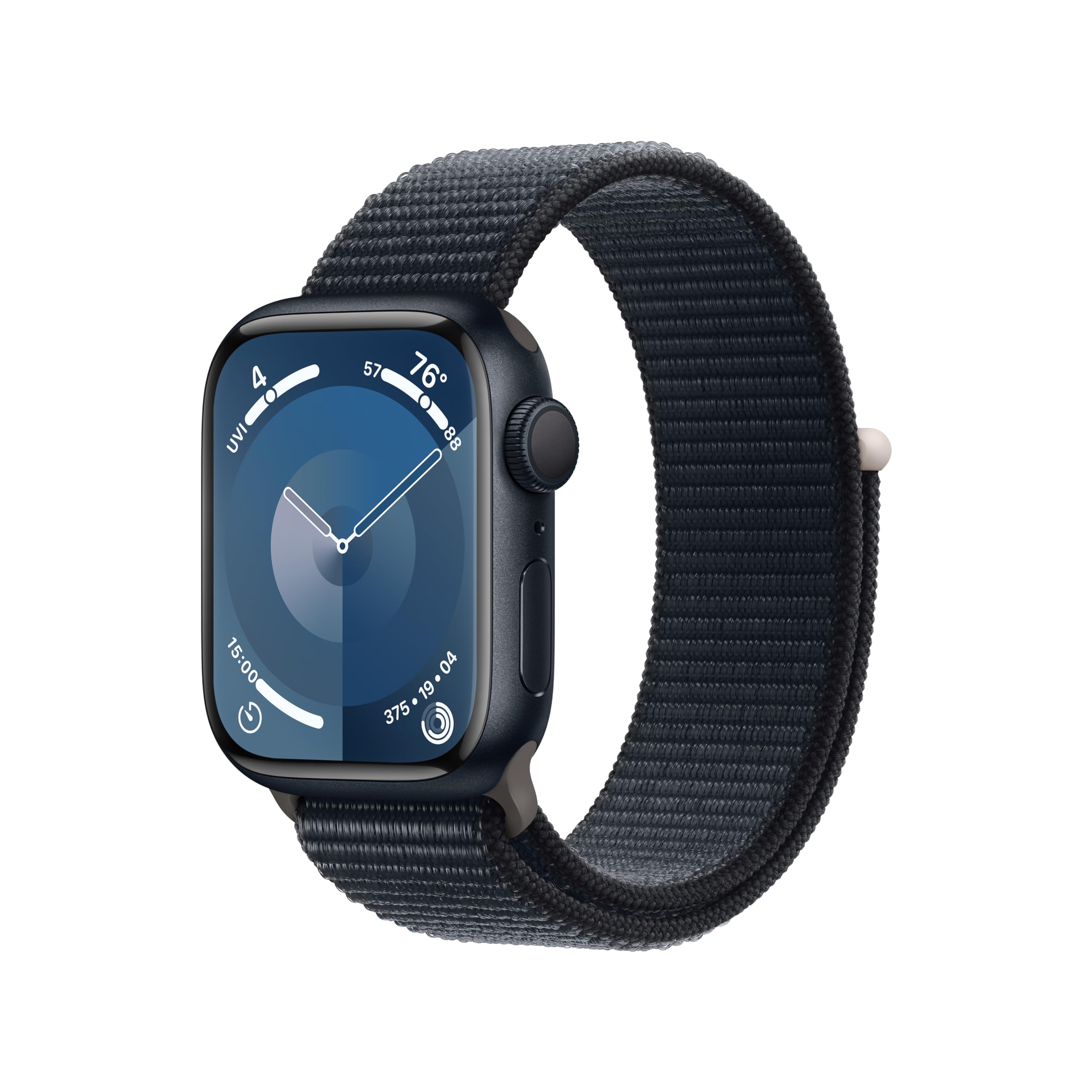 Apple Watch Series 9 [GPS, 45mm] - Starlight Aluminum Case with Starlight Sport Band, S/M (Renewed)