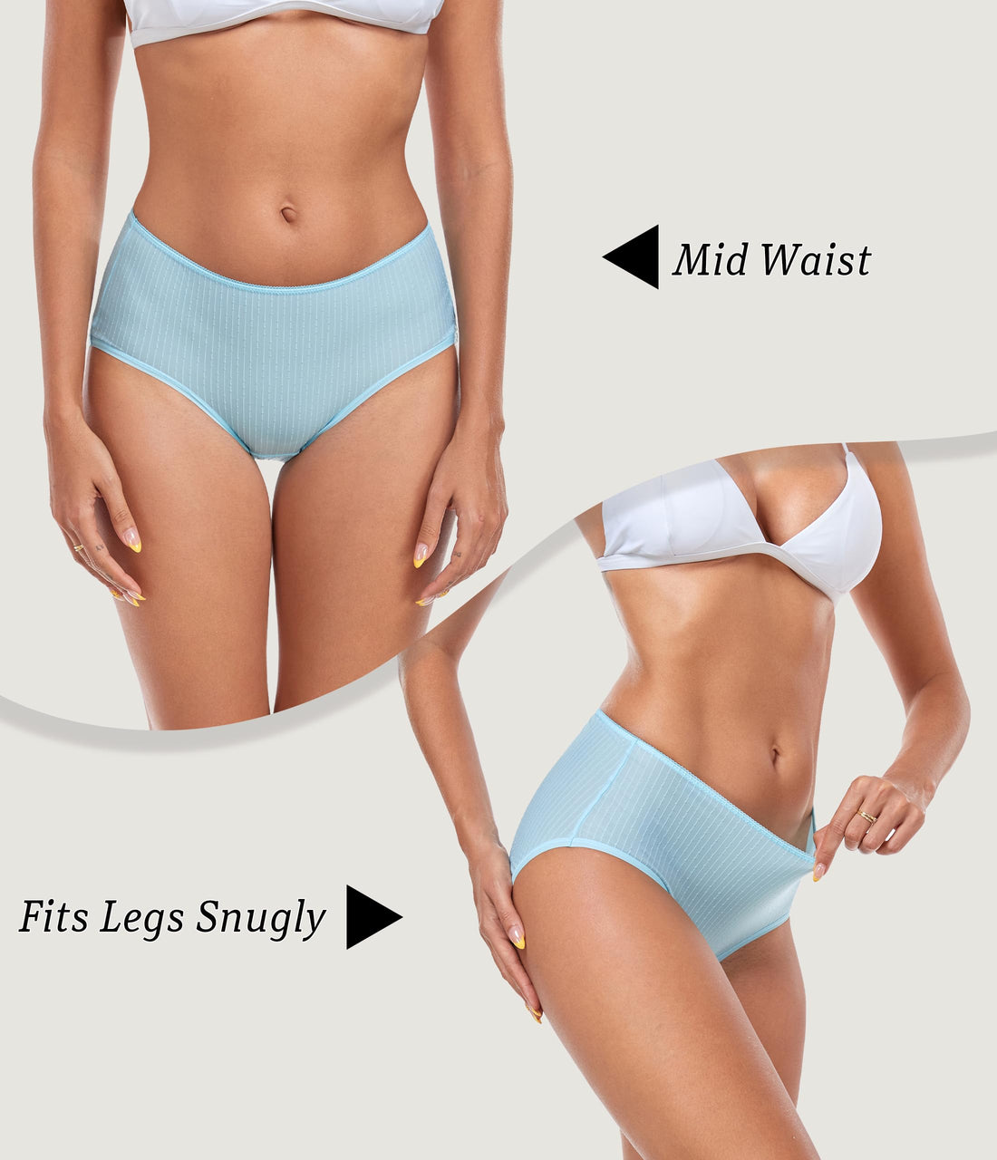 ANLIQI Quick Dry Underwear for Women Travel Panties Pack Hipster Panty Soft & Lightweight Bikini Brief Stay Fresh Undies