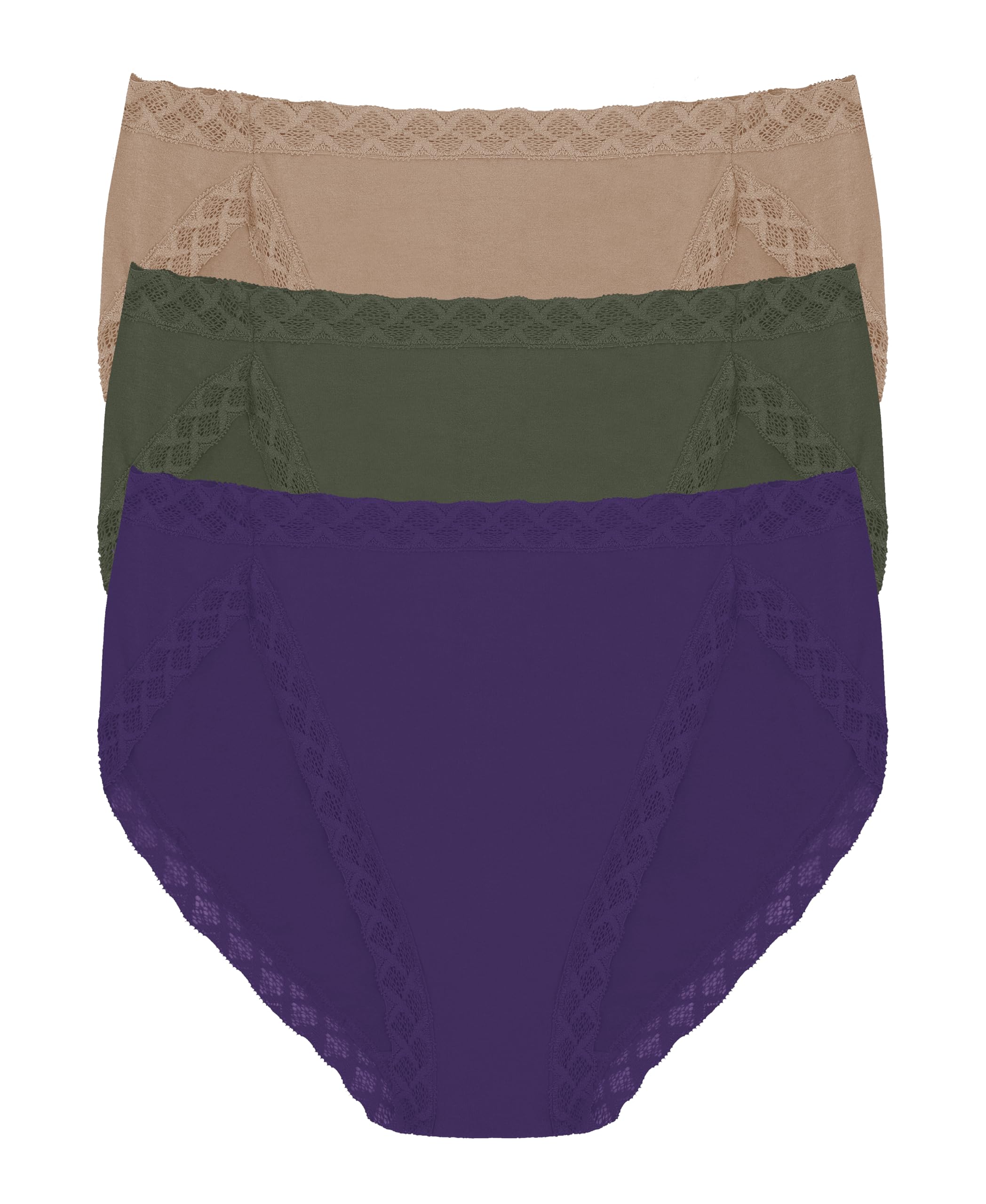 Natori Women's Pima Bliss French Cut Briefs 3 Pack