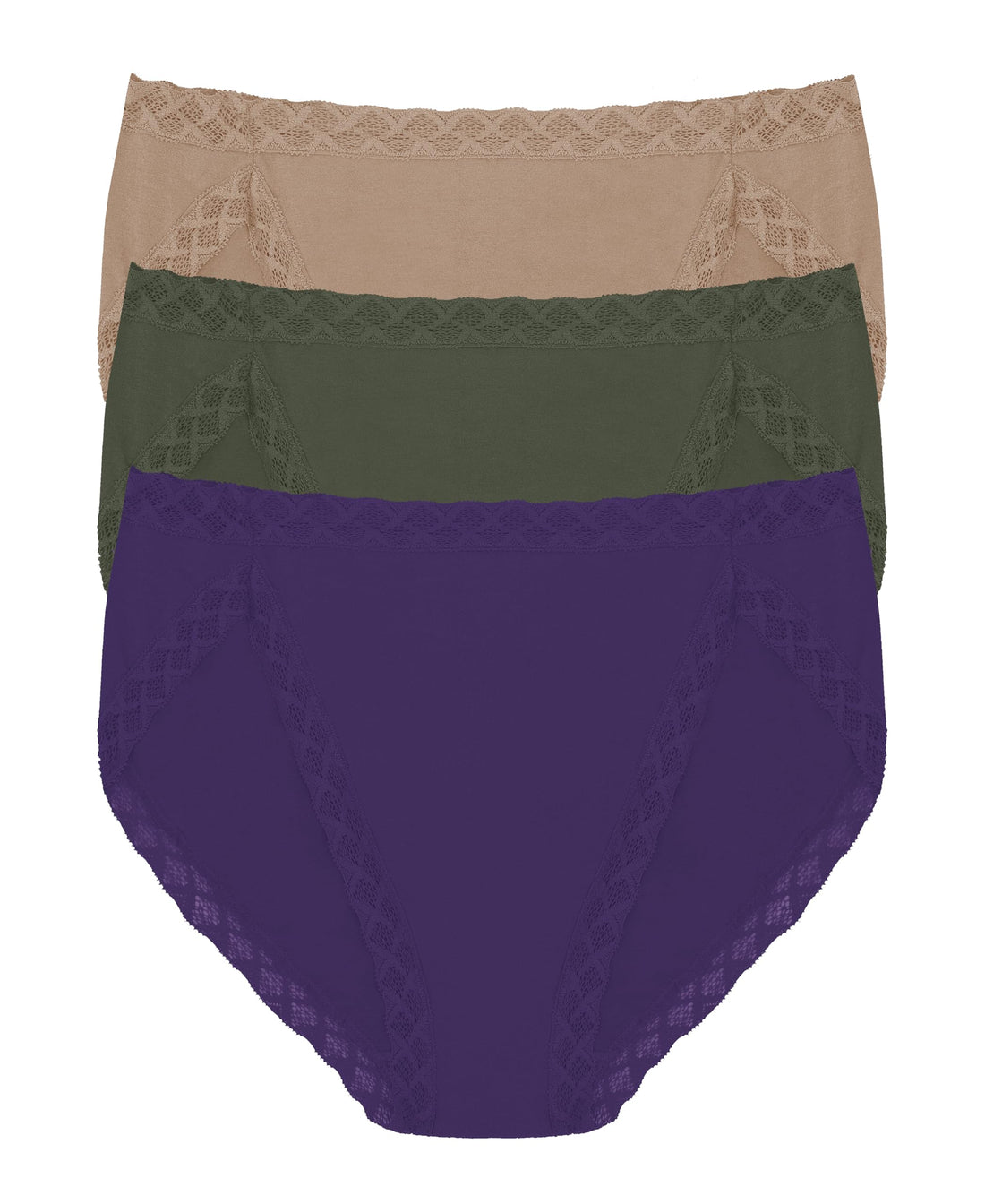 Natori Women's Pima Bliss French Cut Briefs 3 Pack
