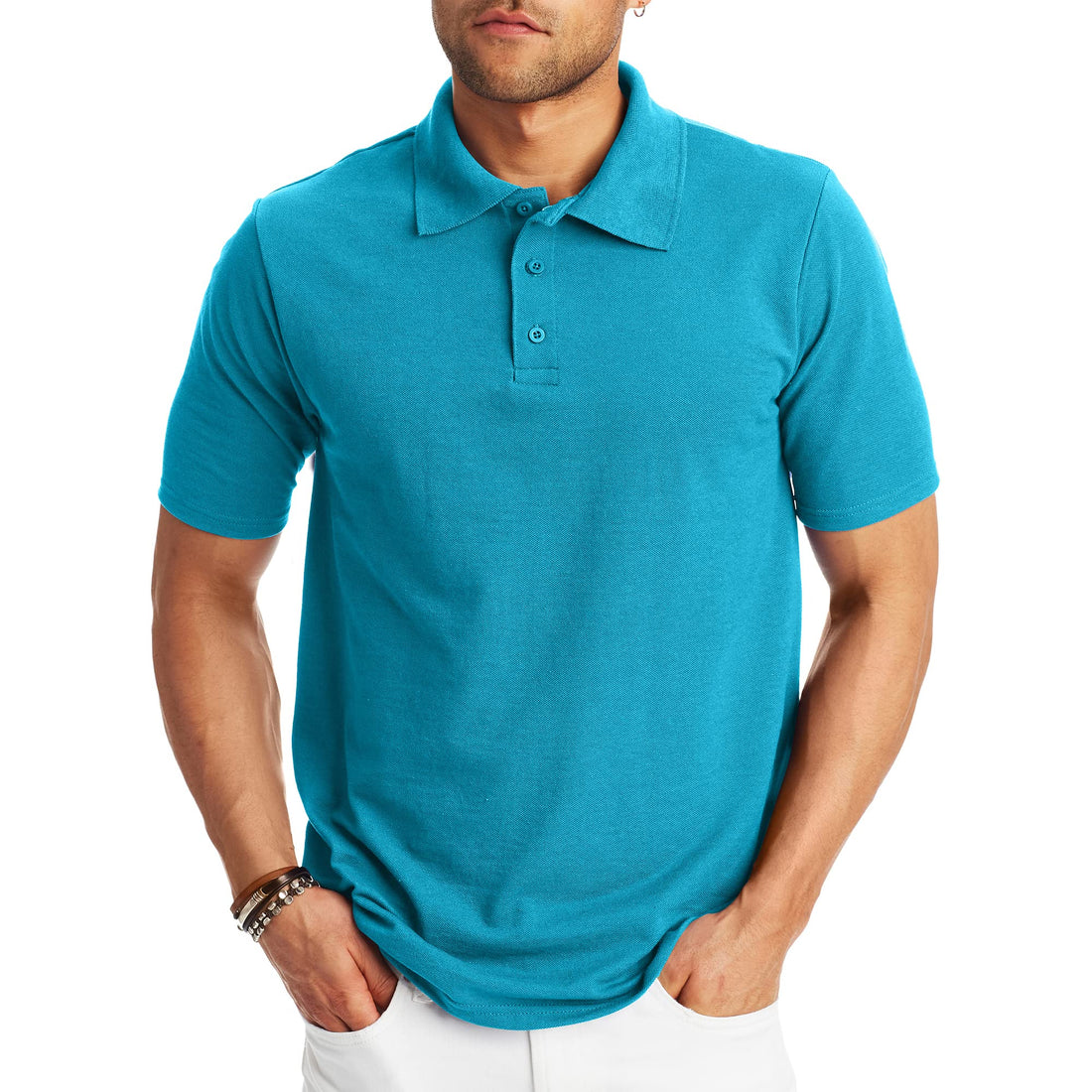 Hanes Men’s X-Temp Short Sleeve Polo Shirt, Midweight Men's Shirt