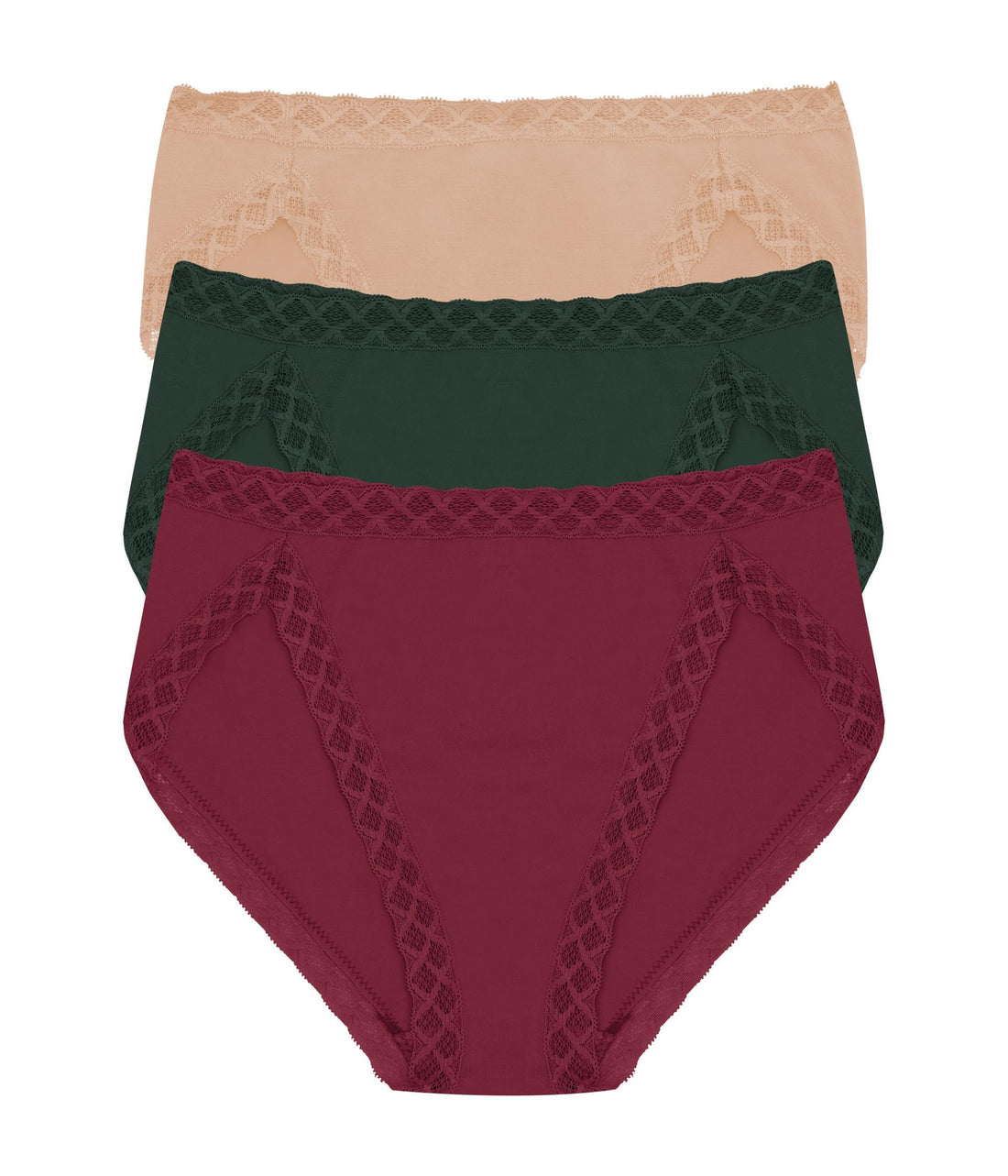 Natori Women's Pima Bliss French Cut Briefs 3 Pack