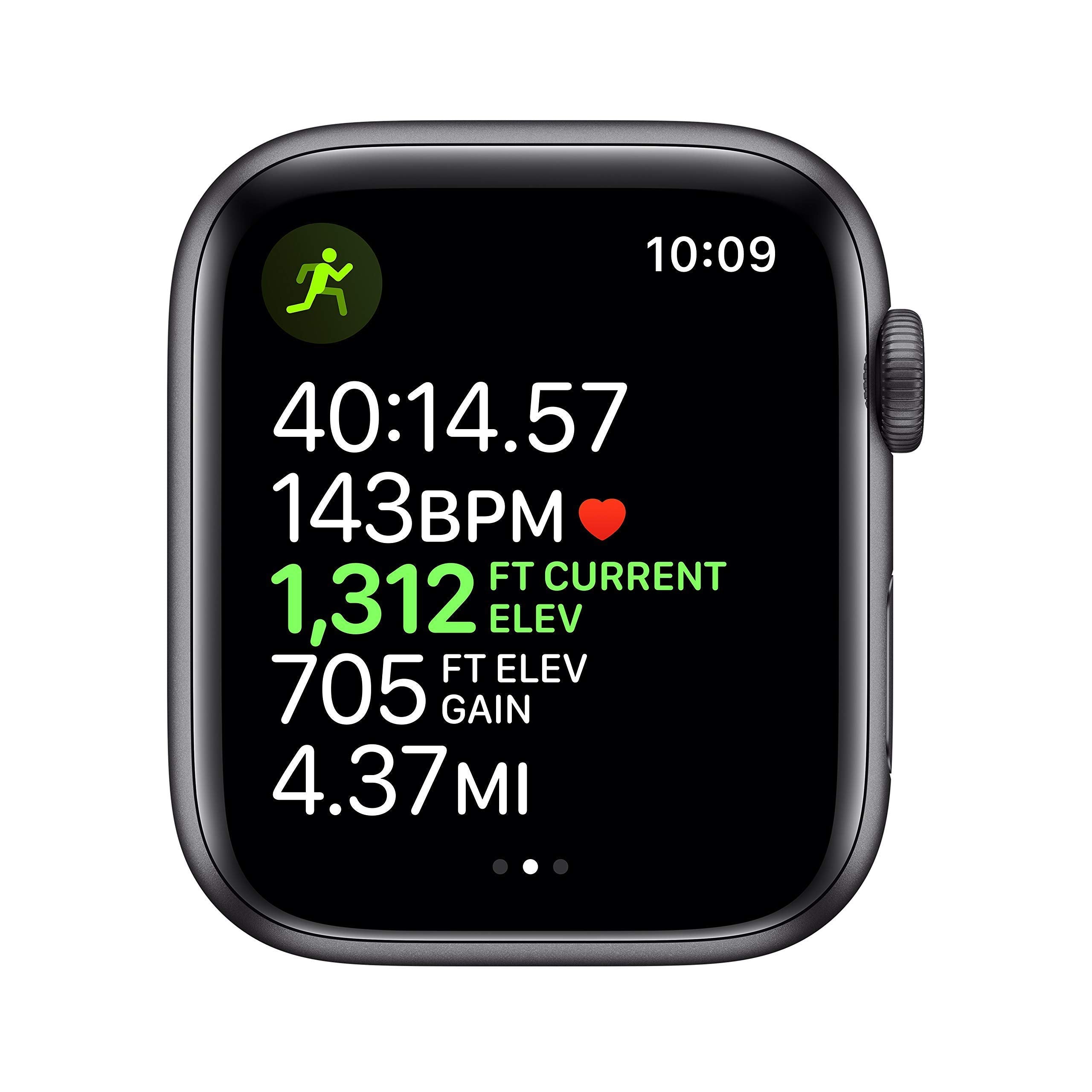 Apple Watch Series 5 (GPS, 44MM) - Space Gray Aluminum Case with Black Sport Band (Renewed)