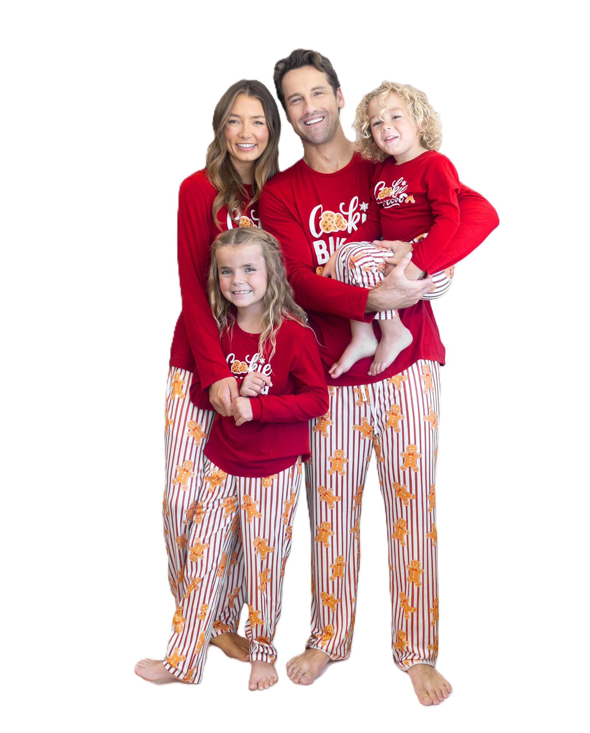PATPAT Family Christmas Pajamas Matching Sets Gingerbread PJs with Socks