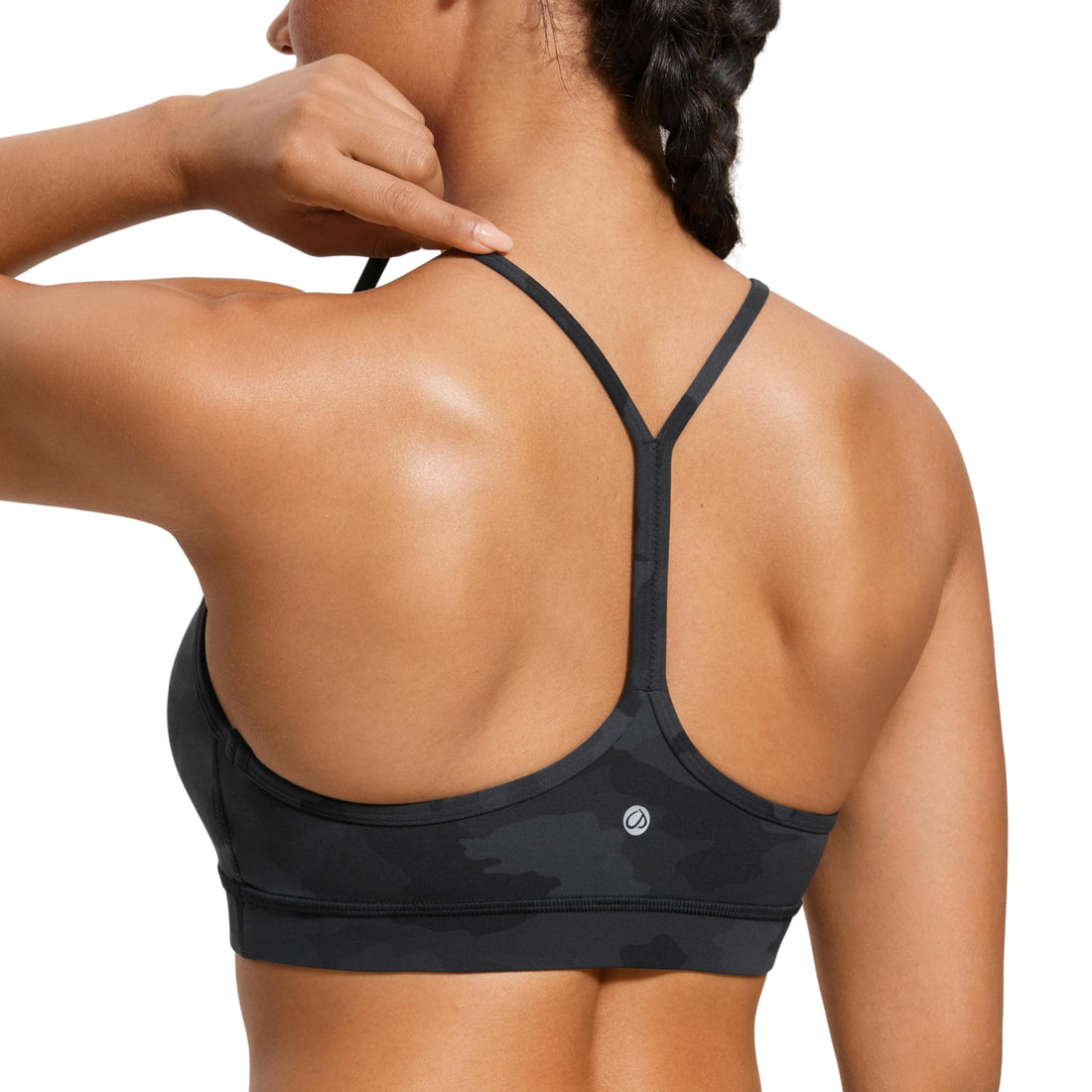 CRZ YOGA Butterluxe Y Back Sports Bras | Light Support, Removable Pads, Yoga, Extremely Soft, Scoop Neck, Spaghetti Strap, for Women