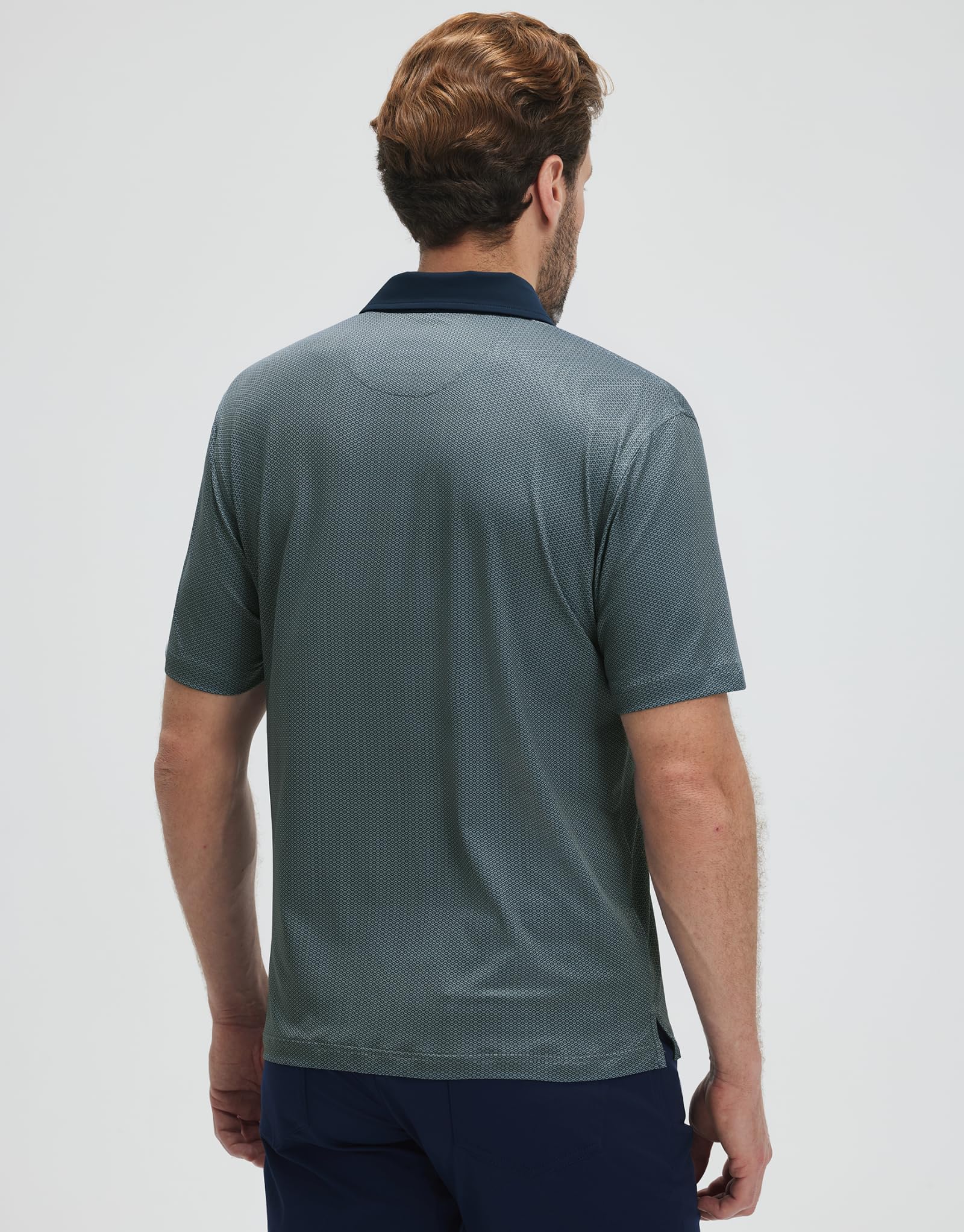 M MAELREG Golf Shirts for Men Short Sleeve Print Patterns Moisture Wicking Performance Lightweight Collared Mens Polo Shirts