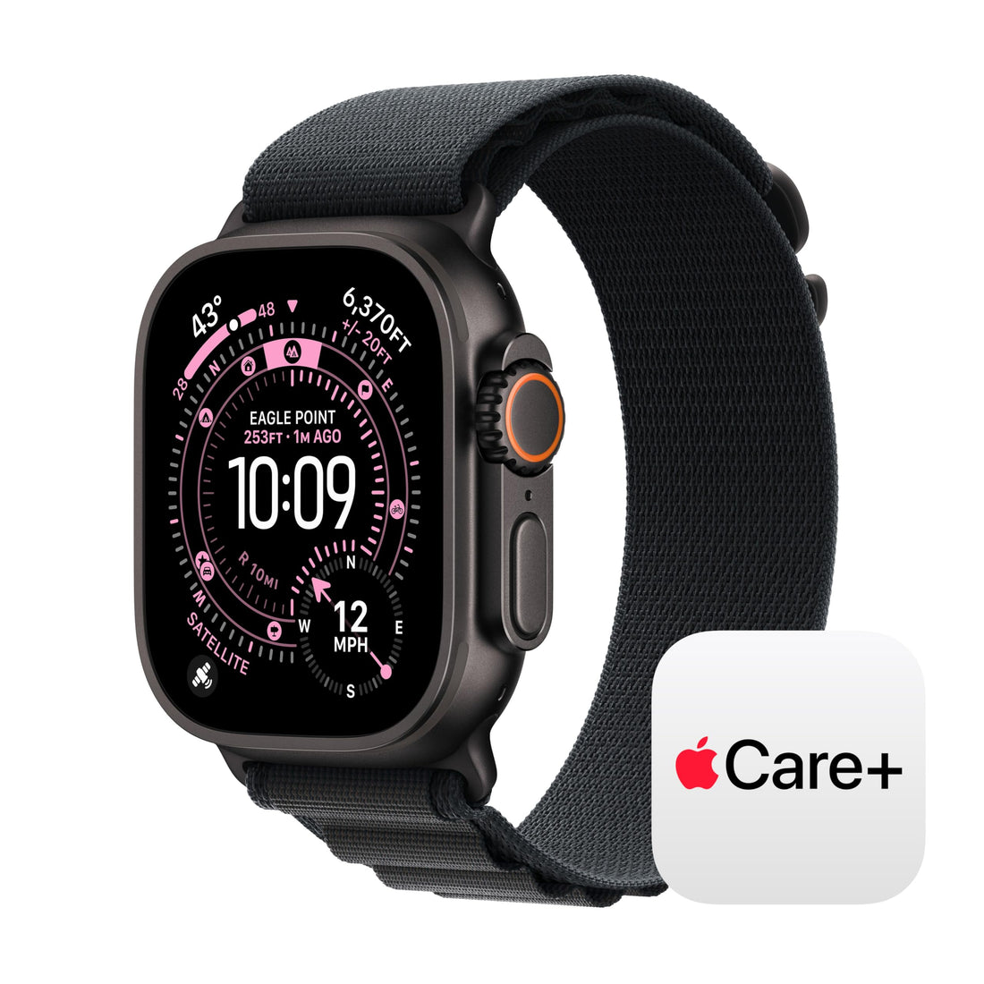 Apple Watch Ultra 3 [GPS + Cellular 49mm] Running & Multisport Smartwatch w/Rugged Titanium Case w/Black Ocean Band. Satellite Communications, Advanced Health & Fitness Tracking