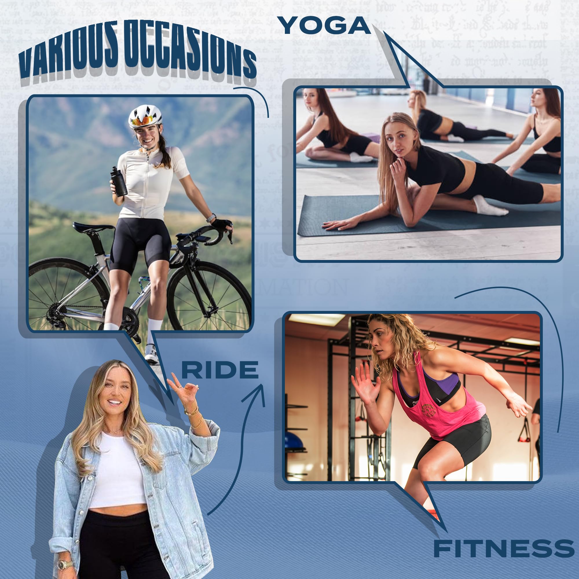 Sundwudu 4 Pack Biker Shorts for Women - 8”/3”/5” High Waist Tummy Control Summer Workout Shorts for Running Yoga Athletic