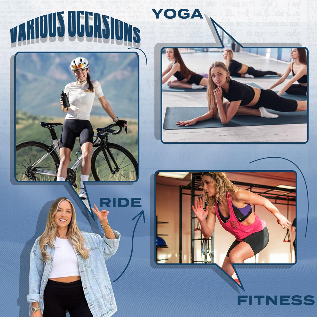 Sundwudu 4 Pack Biker Shorts for Women - 8”/3”/5” High Waist Tummy Control Summer Workout Shorts for Running Yoga Athletic