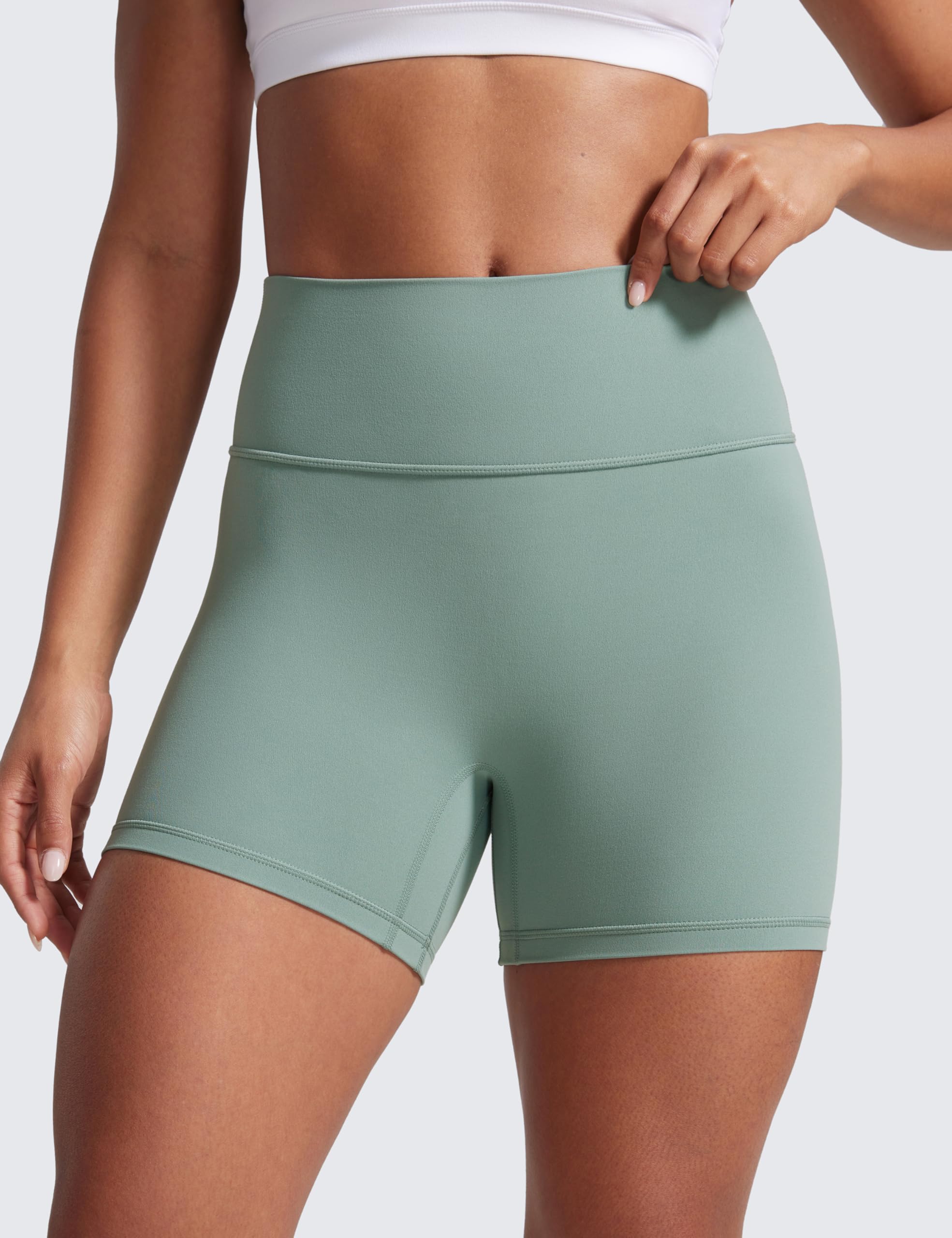 CRZ YOGA Secretsculpt Biker Shorts 4" | Booty Scrunch Butt, Butterlift, Buttery Soft, Moderate Compression, Workout, Pilates, No Front Seam, High Waist, for Women