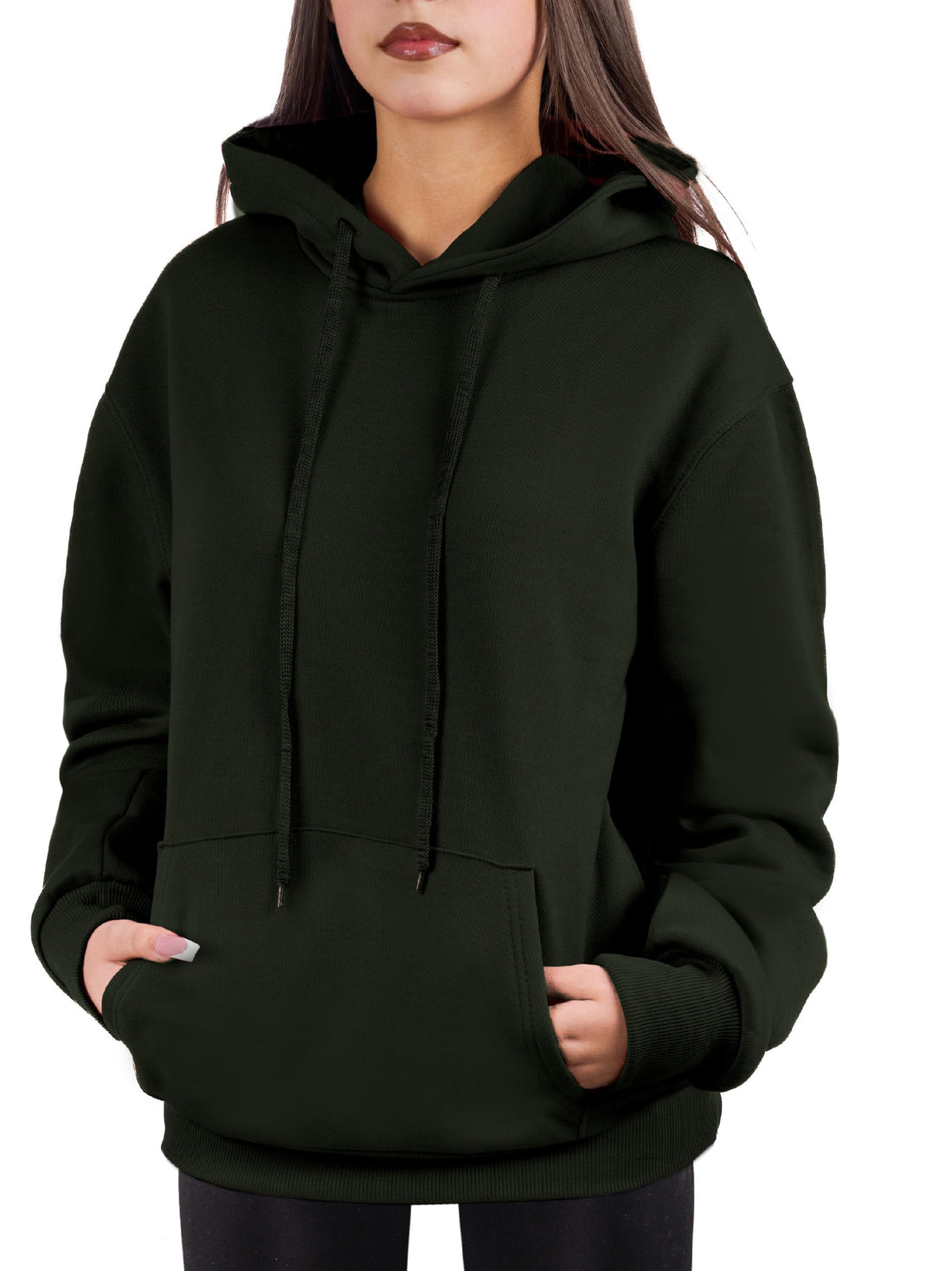 Oversized Pullover Hoodie for Women Soft Fleece Cotton Blend, Cozy Everyday Sweatshirt