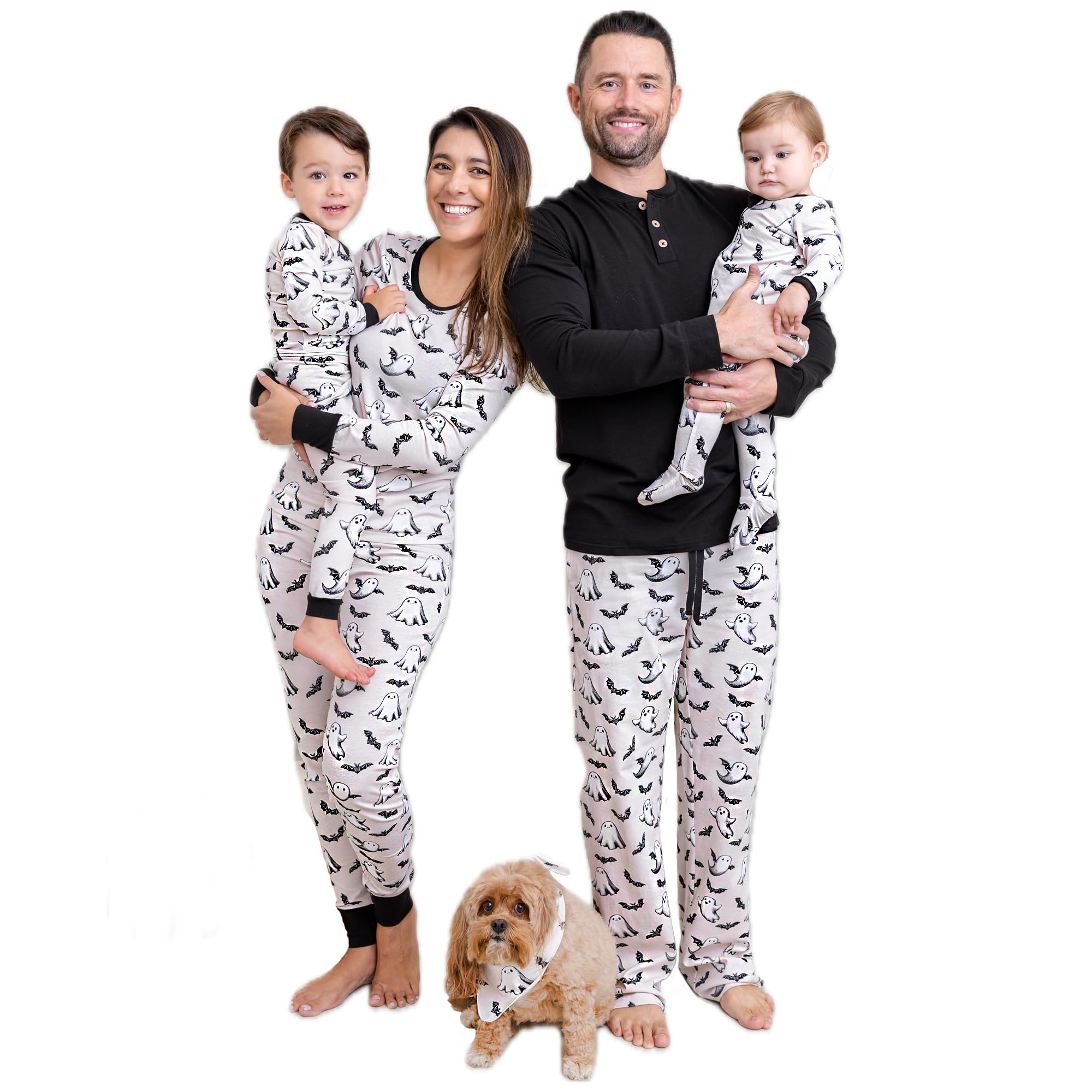 Holiday Family Matching Pajamas sets Organic Cotton Christmas/Halloween Family PJs for Adults, Kids, Baby And Pets