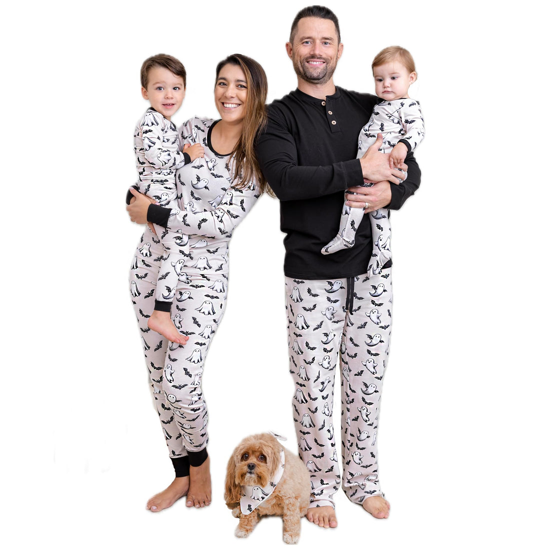 Holiday Family Matching Pajamas sets Organic Cotton Christmas/Halloween Family PJs for Adults, Kids, Baby And Pets