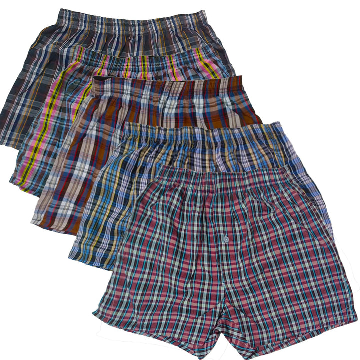 Men's Underwear Boxers 2-Pack, Cotton Woven Underwear, Shorts Assorted Colors Boxers for Men Random 2 PCS/SET