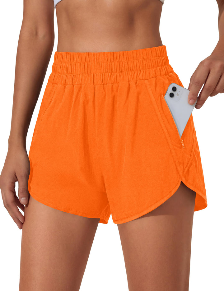 BMJL Women's Running Shorts Elastic High Waisted with Pockets, 2.5" Sporty Workout Quick Dry Athletic Shorts