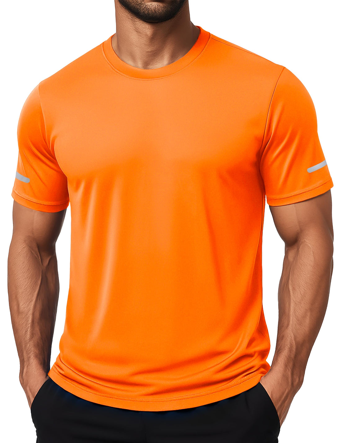 MAGCOMSEN Mens Workout Shirts Dry Fit Sun Protection Athletic Short Sleeve Shirt UPF 50+ Gym Running Swim Rash Guard Top