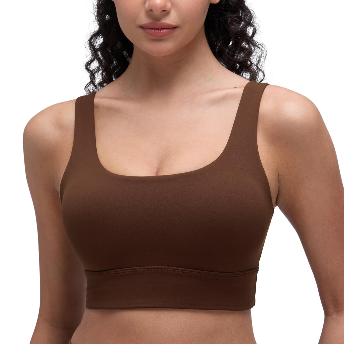 CRZ YOGA Butterluxe U Back Sports Bras | Light Support, Removable Pads, Yoga, Extremely Soft, Longline, Scoop Neck, Wide Straps, for Women